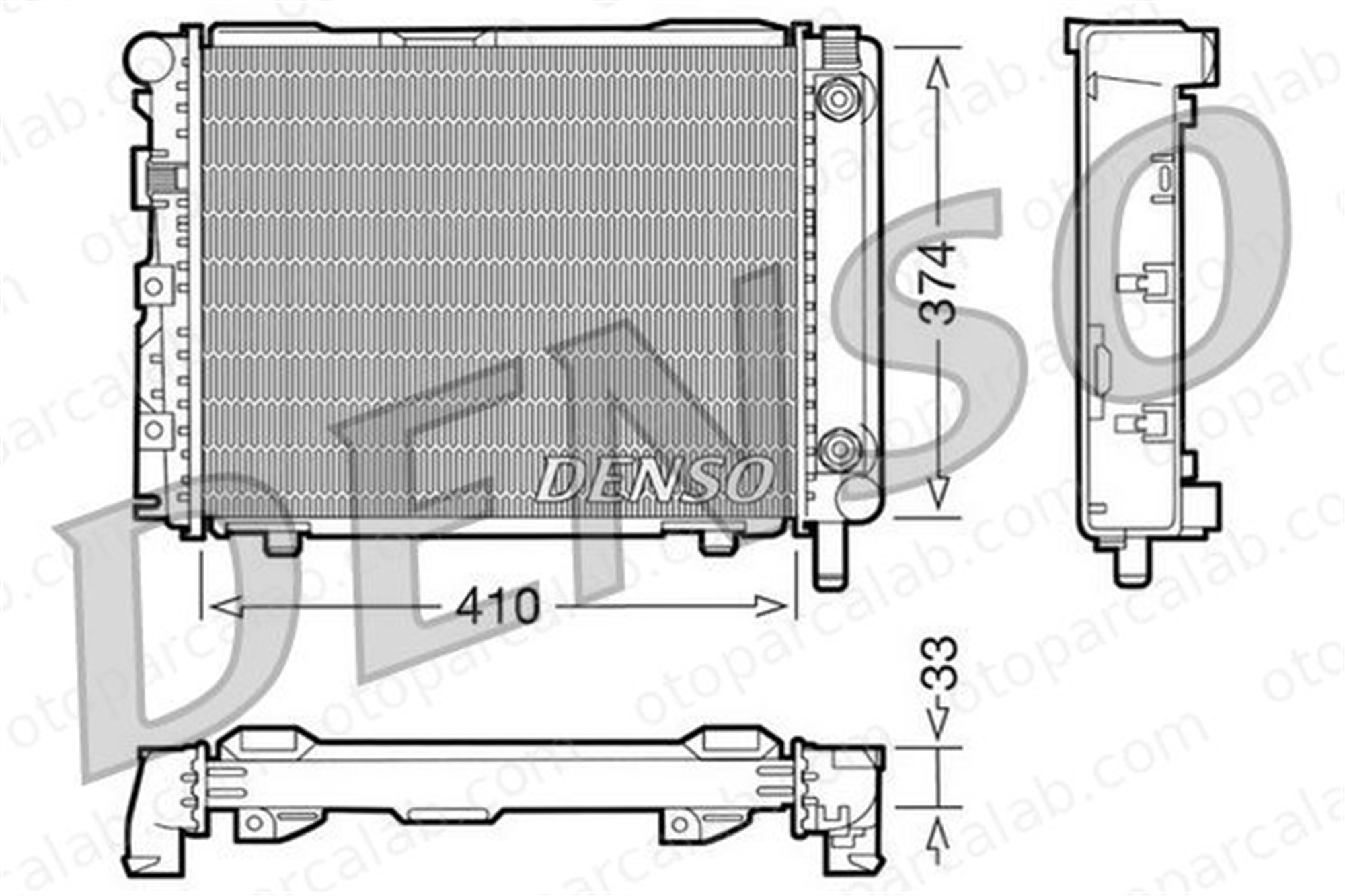 DENSO DRM17029 Su Radyatörü MERCEDES-BENZ 190 124 Sedan DRM17029 2015002903