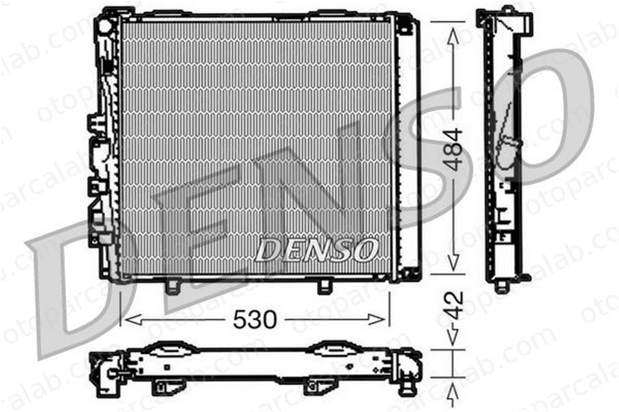 DENSO DRM17040 Su Radyatörü MERCEDES-BENZ 124 Sedan 124 T-Model DRM17040 1245002703