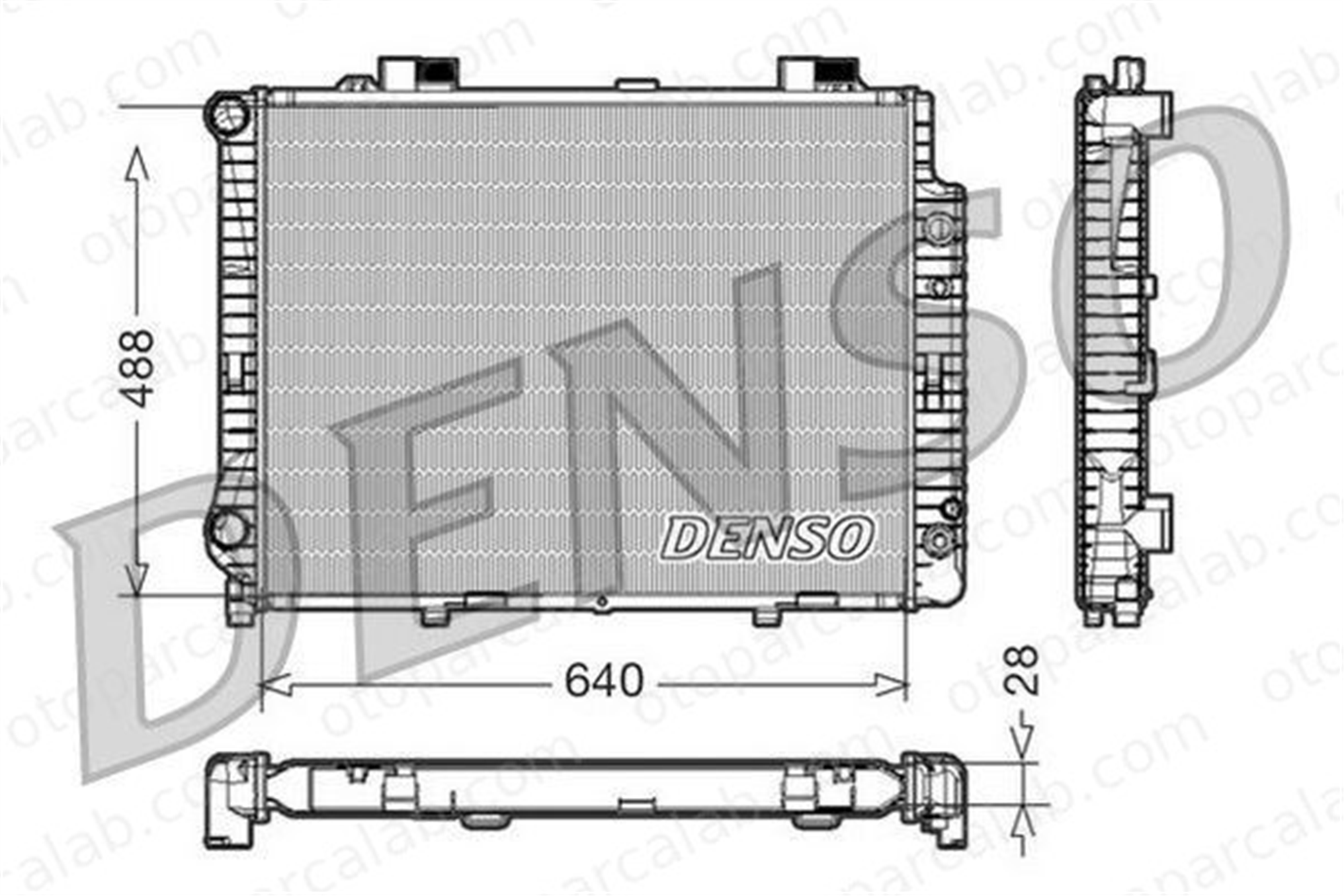 DENSO DRM17041 Su Radyatörü MERCEDES-BENZ E-SERISI E-SERISI T-Model DRM17041 2105000903