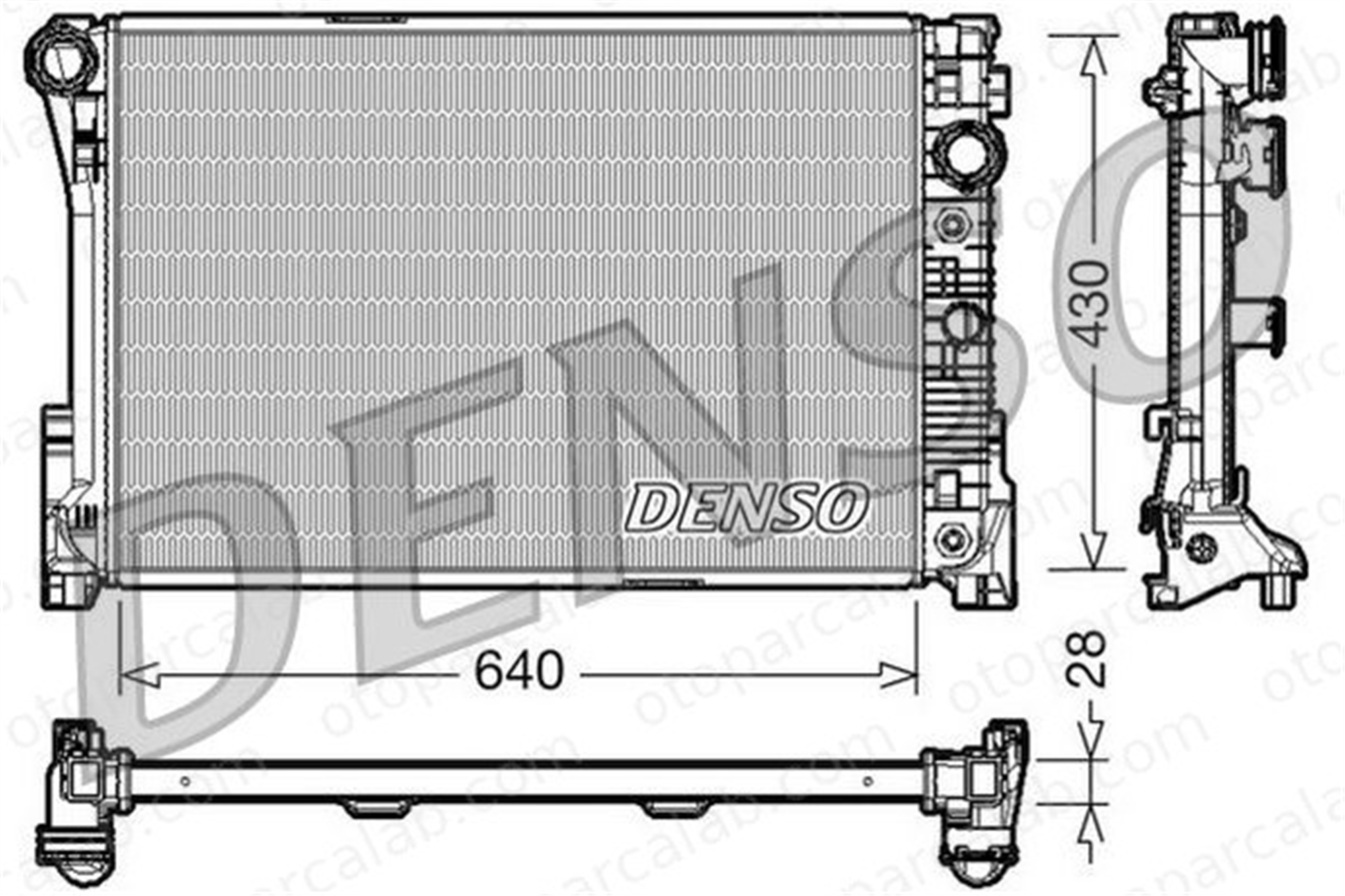 DENSO DRM17043 Su Radyatörü MERCEDES-BENZ C-SERISI C-SERISI T-Model DRM17043 A2045000403