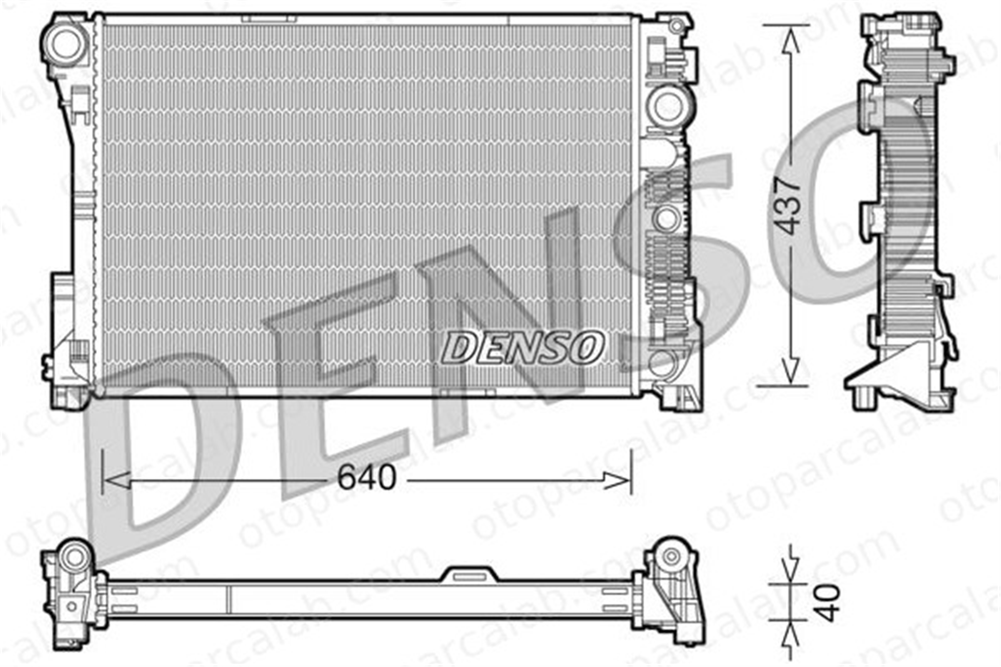 DENSO DRM17045 Su Radyatörü MERCEDES-BENZ C-SERISI C-SERISI T-Model DRM17045 2045000703