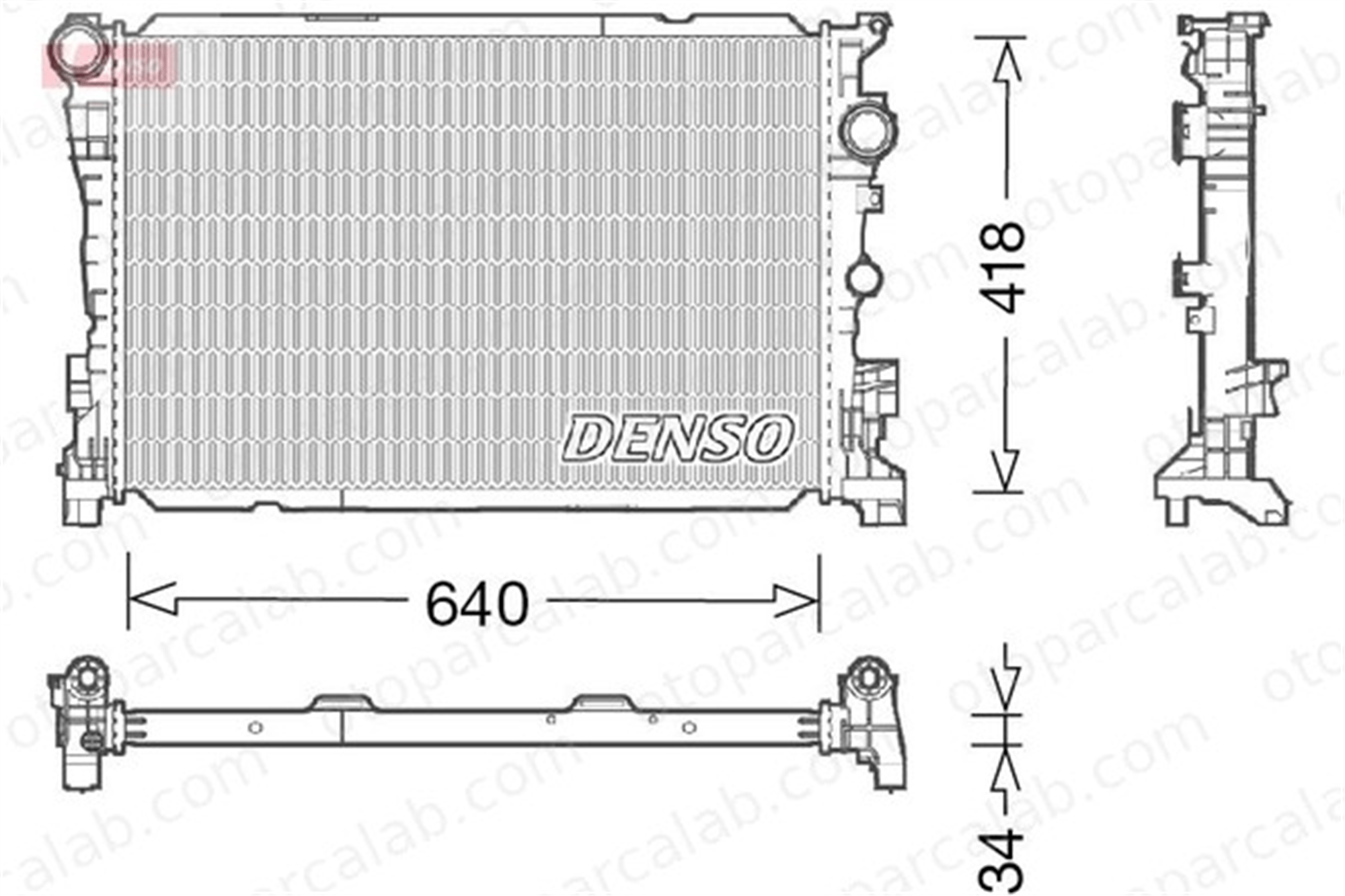 DENSO DRM17047 Su Radyatörü MERCEDES-BENZ E-SERISI E-SERISI T-Model DRM17047 1975000003