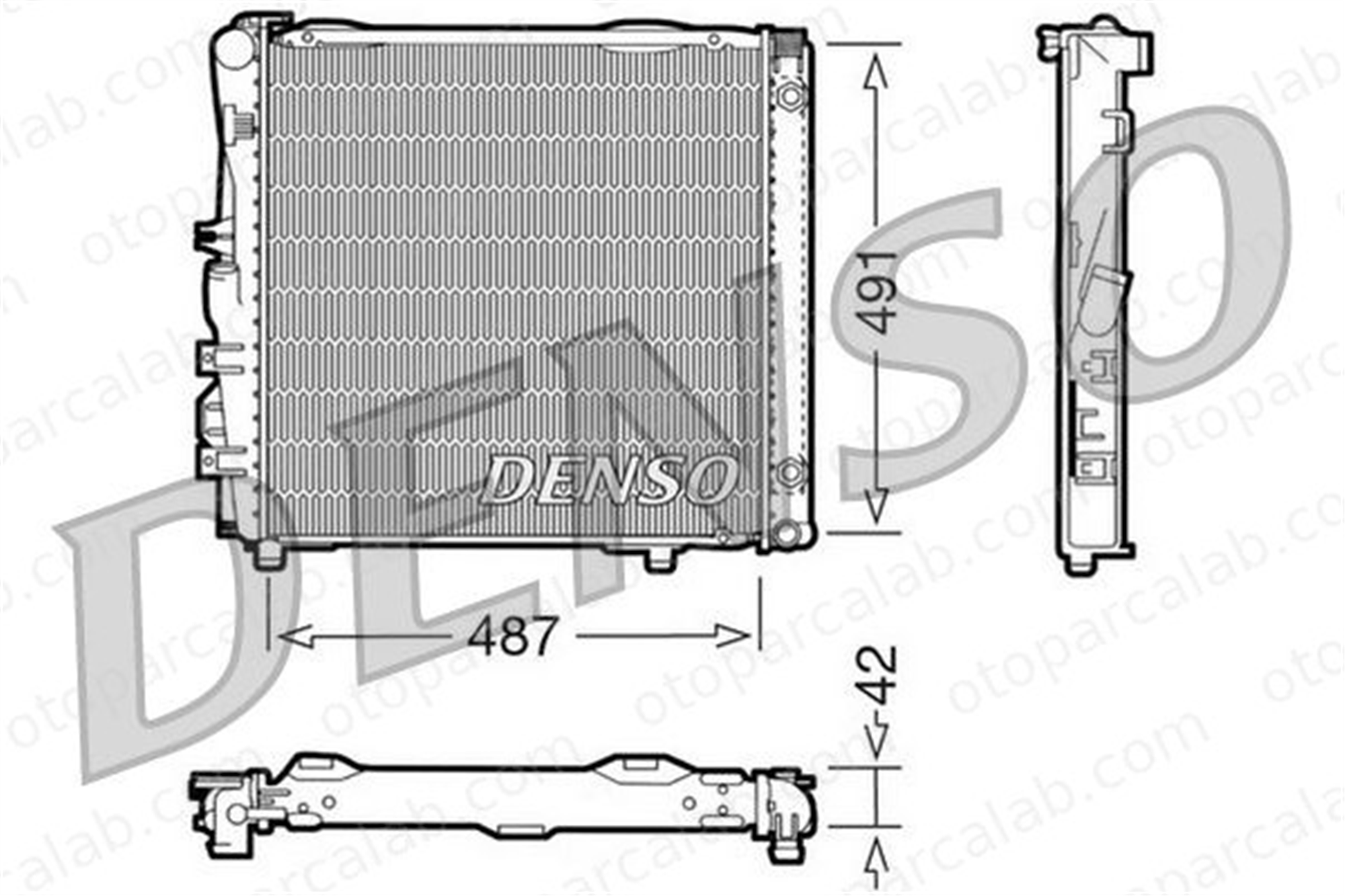 DENSO DRM17052 Su Radyatörü MERCEDES-BENZ S-SERISI DRM17052 1265004103
