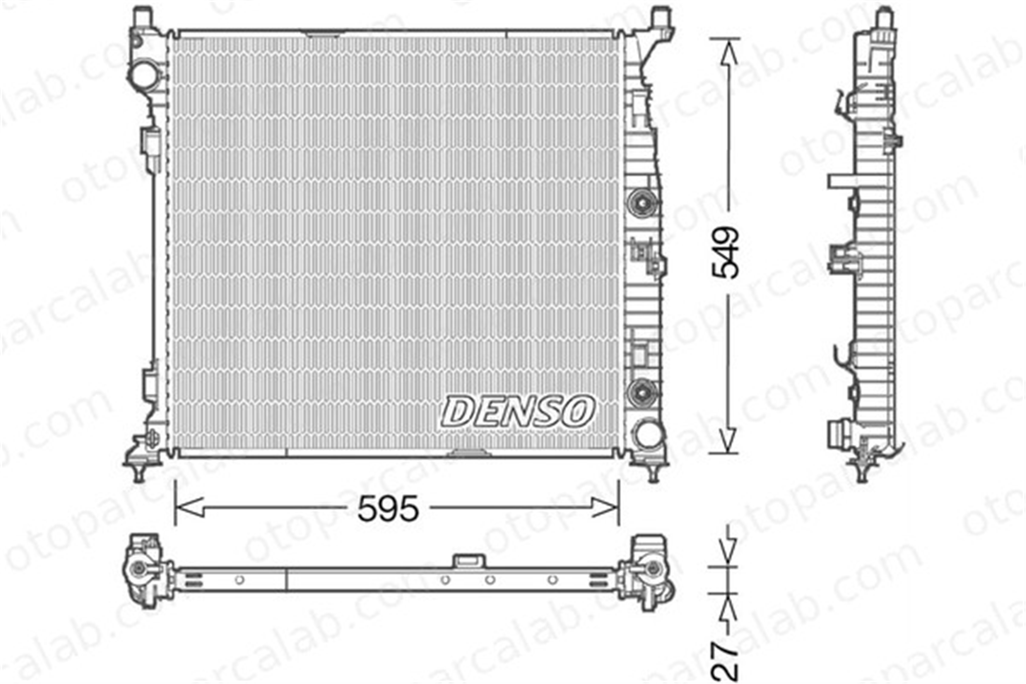 DENSO DRM17055 Su Radyatörü MERCEDES-BENZ GLE GLE Coupe DRM17055 995001303