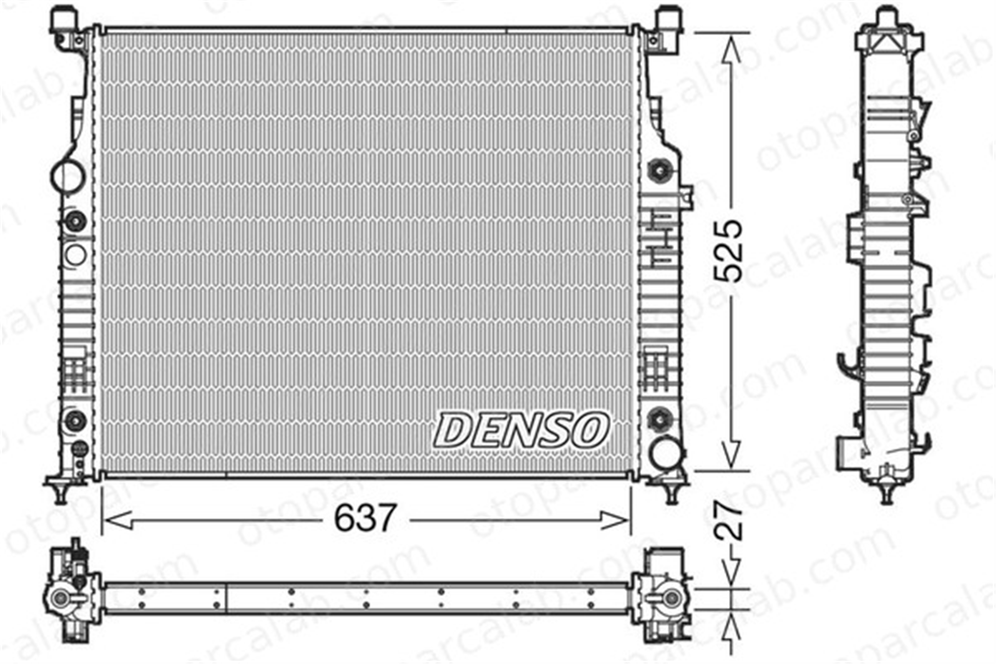 DENSO DRM17056 Su Radyatörü MERCEDES-BENZ M-SERISI R-SERISI DRM17056 A2515000703