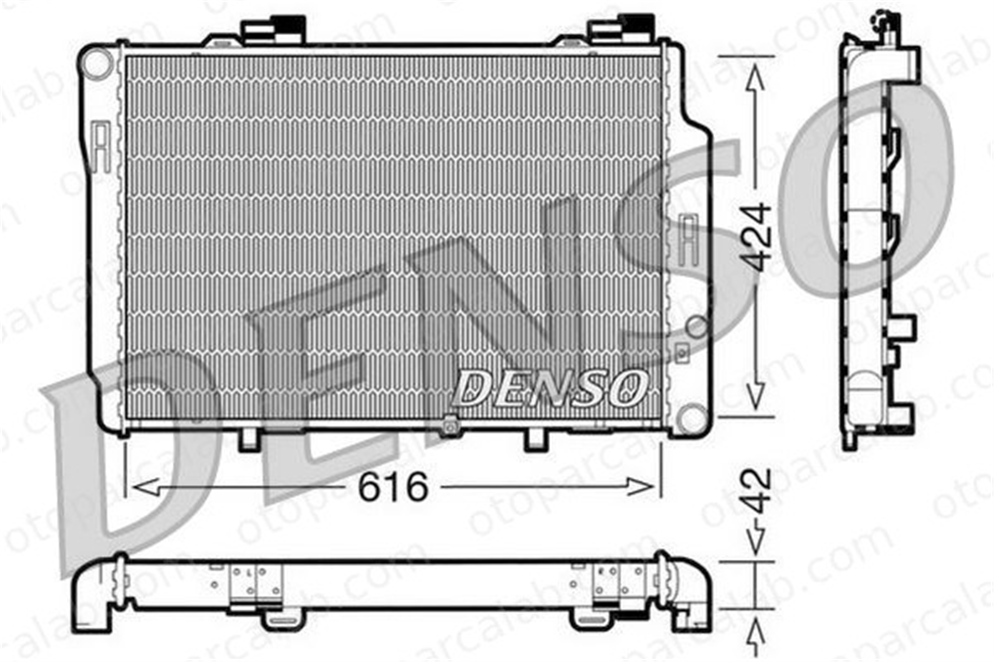 DENSO DRM17072 Su Radyatörü MERCEDES-BENZ C-SERISI C-SERISI T-Model DRM17072 2025003101