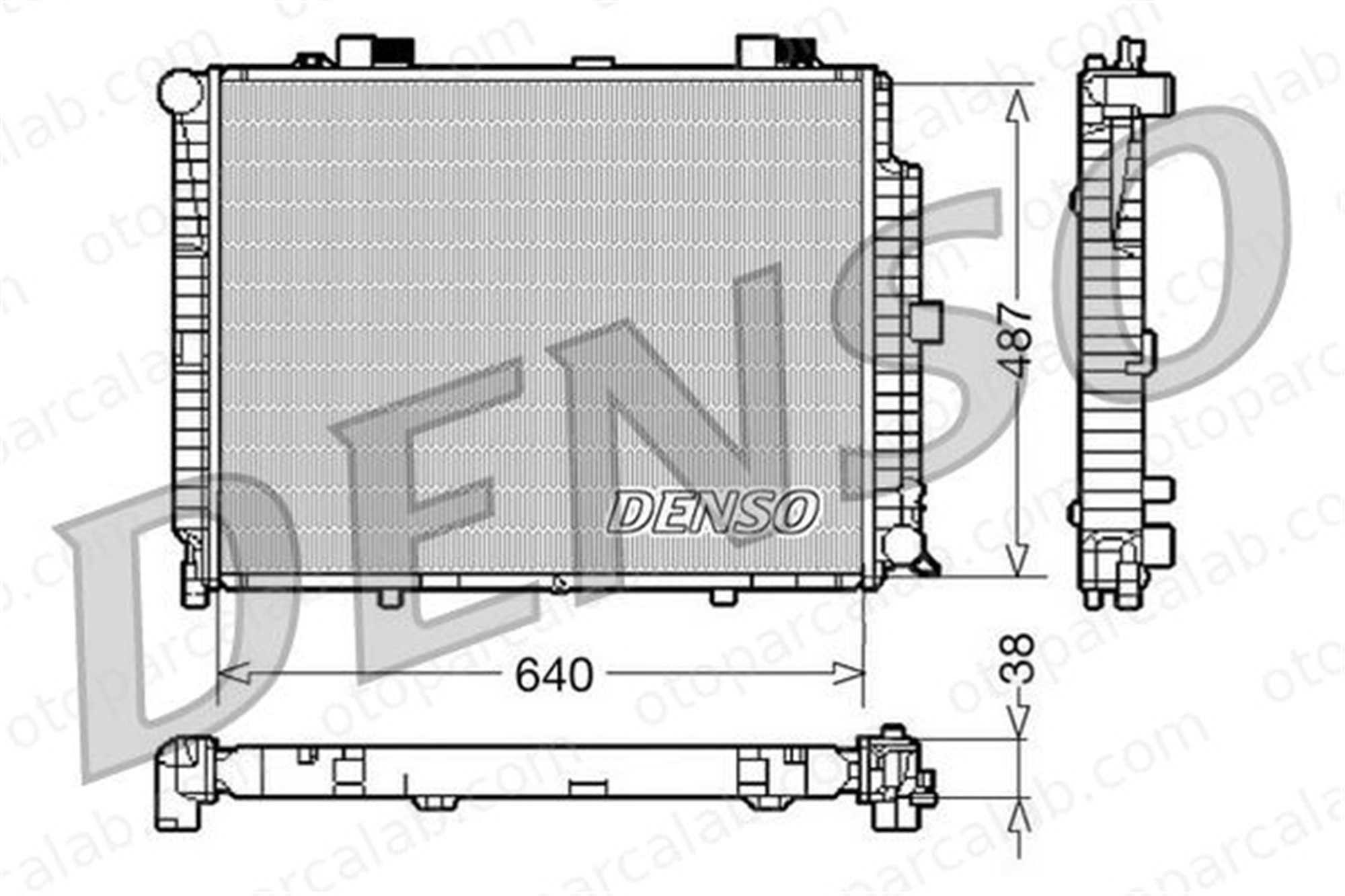 DENSO DRM17086 Su Radyatörü MERCEDES-BENZ E-SERISI T-Model E-SERISI DRM17086 2105000103