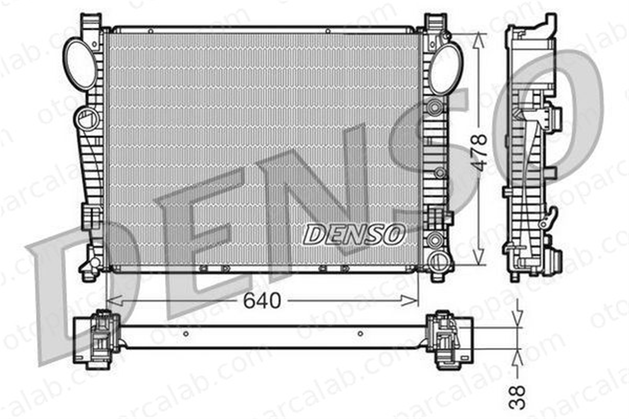 DENSO DRM17094 Su Radyatörü MERCEDES-BENZ S-SERISI SL DRM17094 2205000903