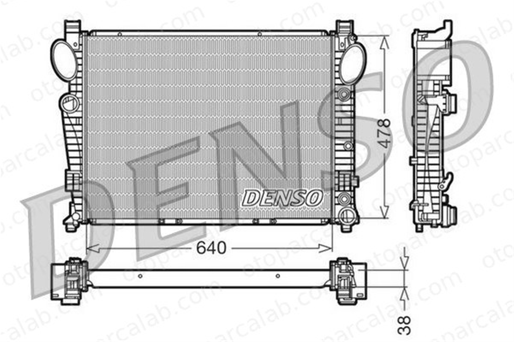 DENSO DRM17095 Su Radyatörü MERCEDES-BENZ SL S-SERISI DRM17095 2205002003
