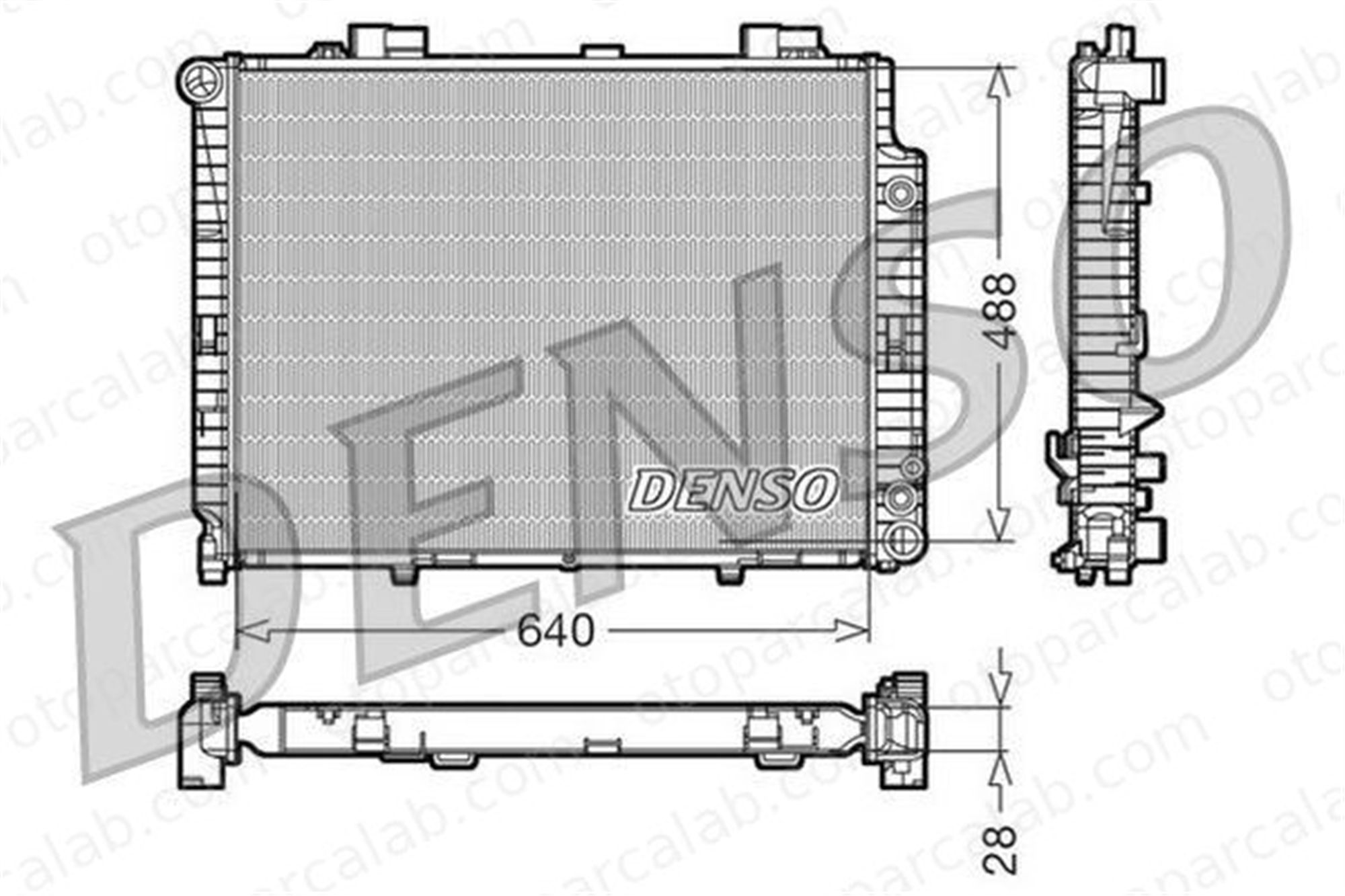 DENSO DRM17101 Su Radyatörü MERCEDES-BENZ E-SERISI E-SERISI T-Model DRM17101 2105004503