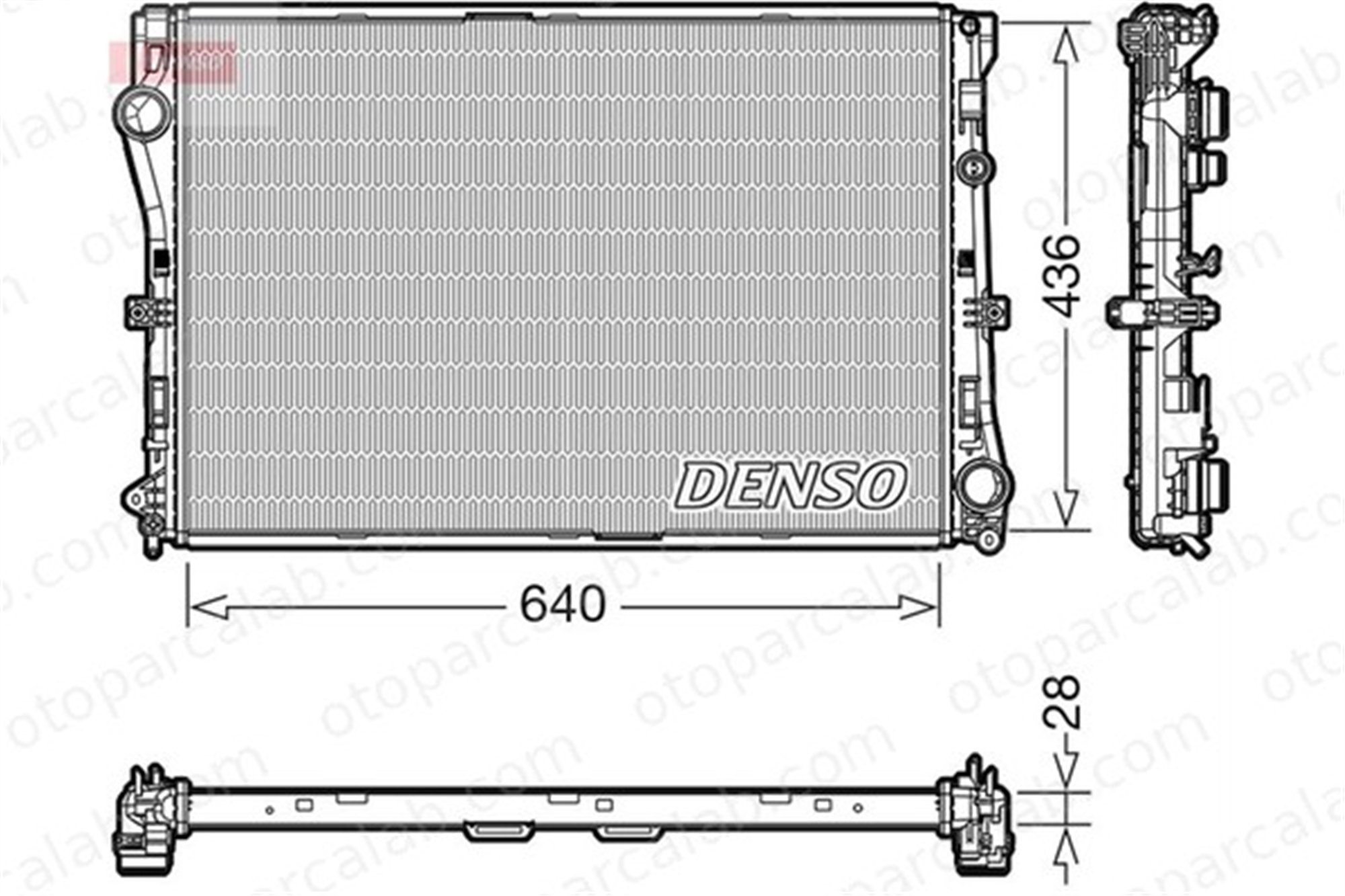 DENSO DRM17103 Su Radyatörü MERCEDES-BENZ C-SERISI C-SERISI T-Model DRM17103 995002103