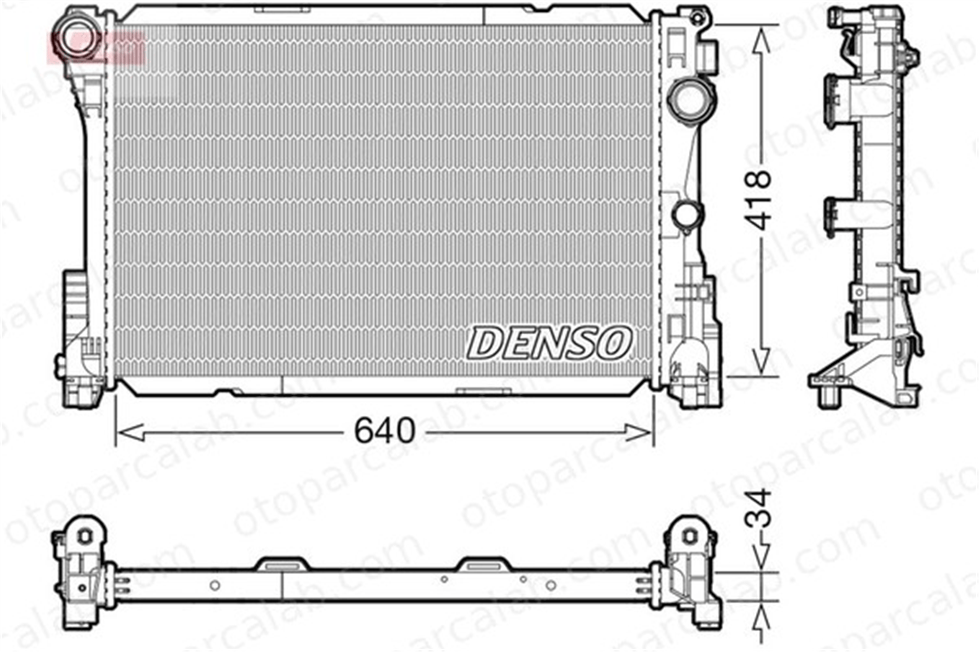DENSO DRM17115 Su Radyatörü MERCEDES-BENZ SL SLC DRM17115 995002503