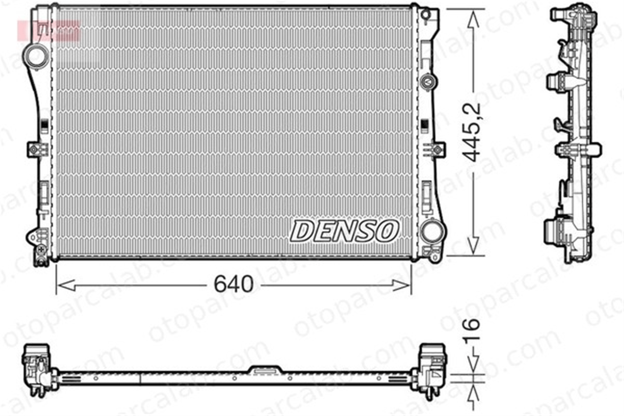 DENSO DRM17118 Su Radyatörü MERCEDES-BENZ C-SERISI C-SERISI T-Model DRM17118 995002203