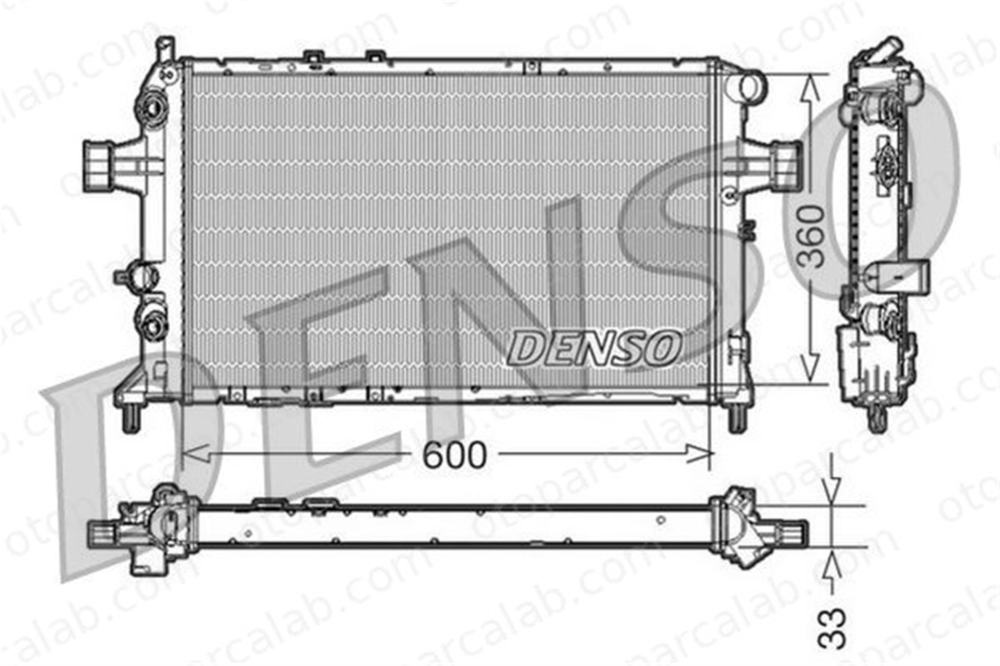 DENSO DRM20017 Su Radyatörü OPEL ASTRA G Station wagon ASTRA G Sedan DRM20017 1300197