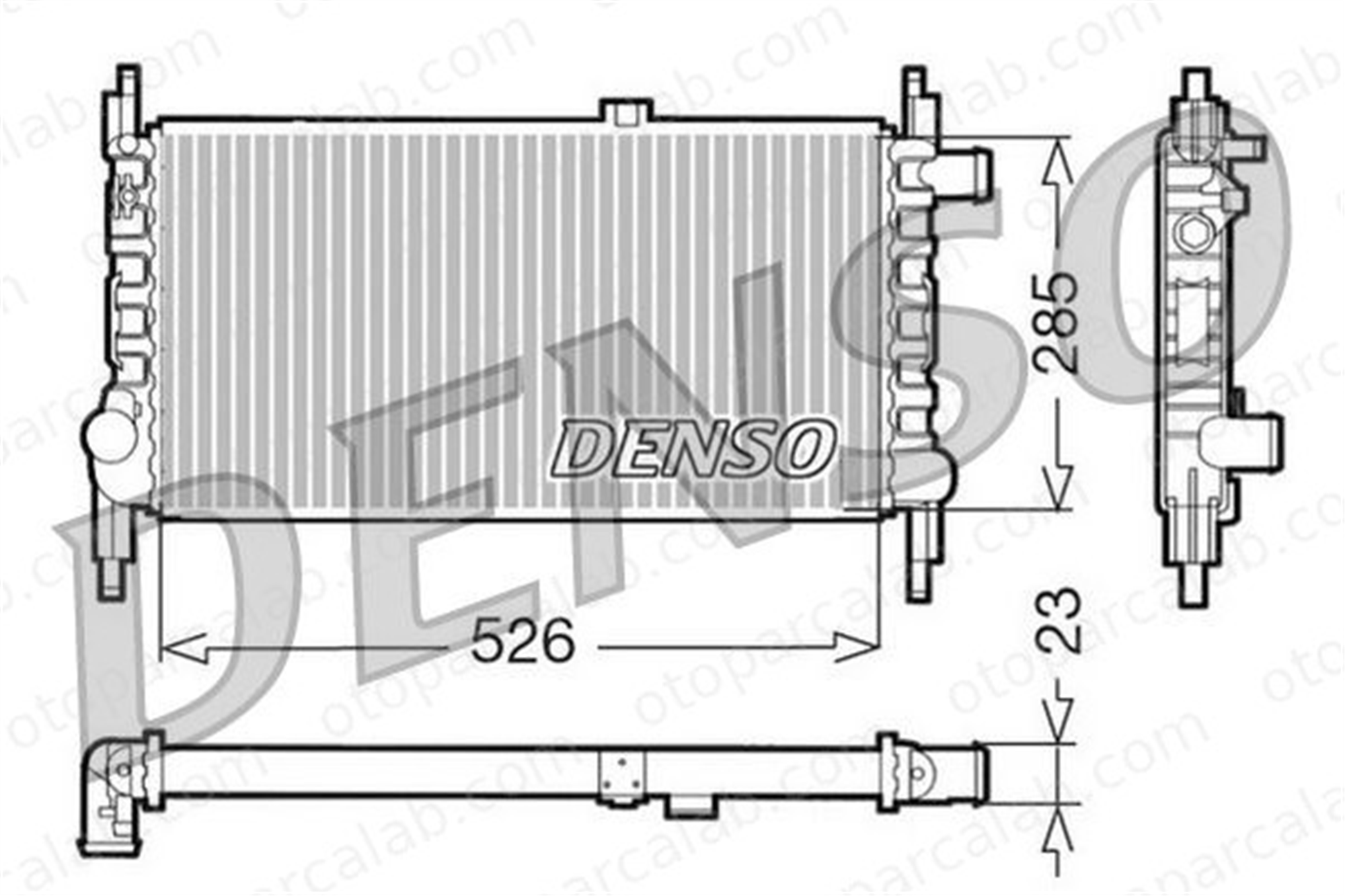 DENSO DRM20035 Su Radyatörü OPEL KADETT E KADETT E Combo DRM20035 1302026