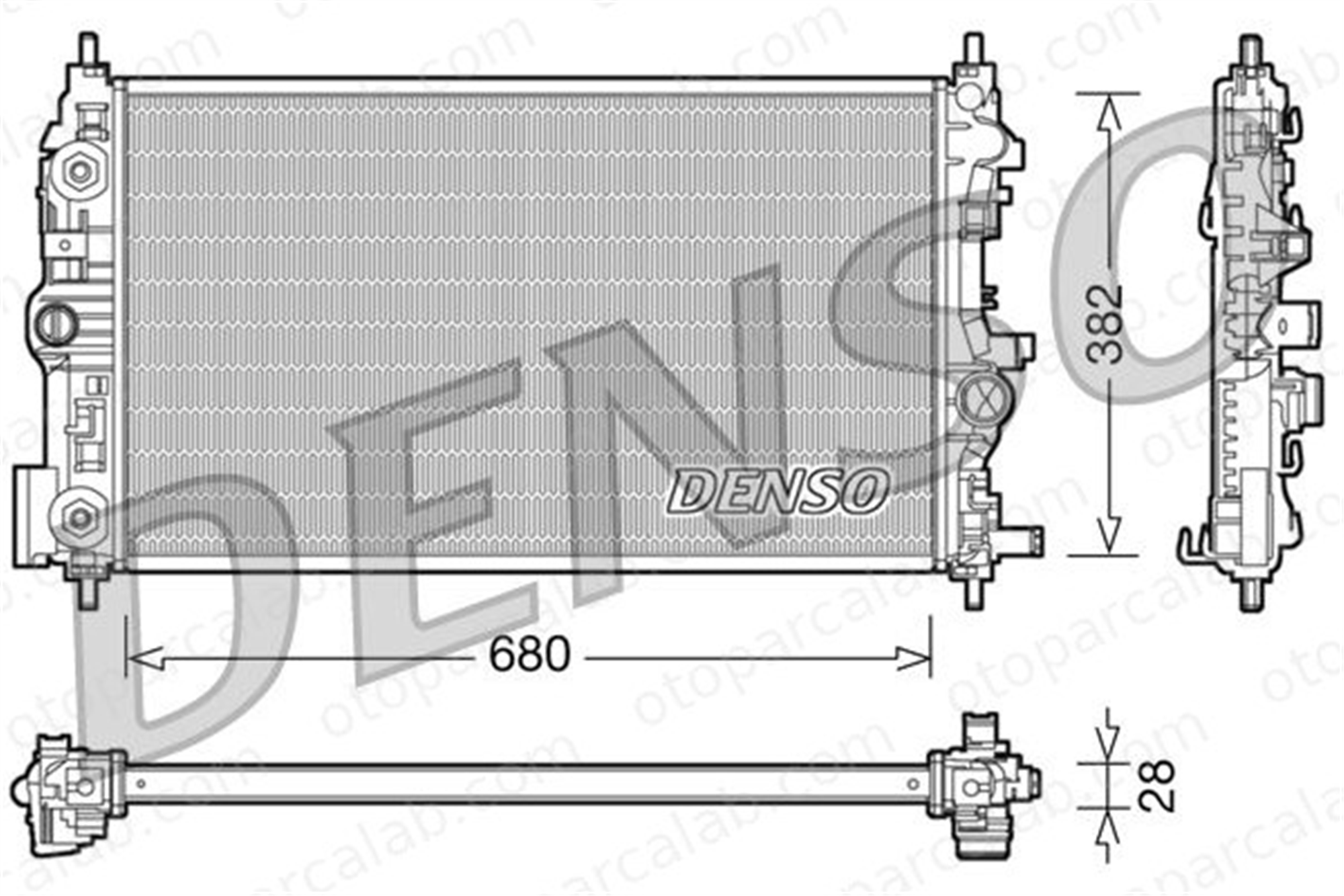 DENSO DRM20079 Su Radyatörü OPEL ASTRA J ASTRA J Sports Tourer 39074651 1300305