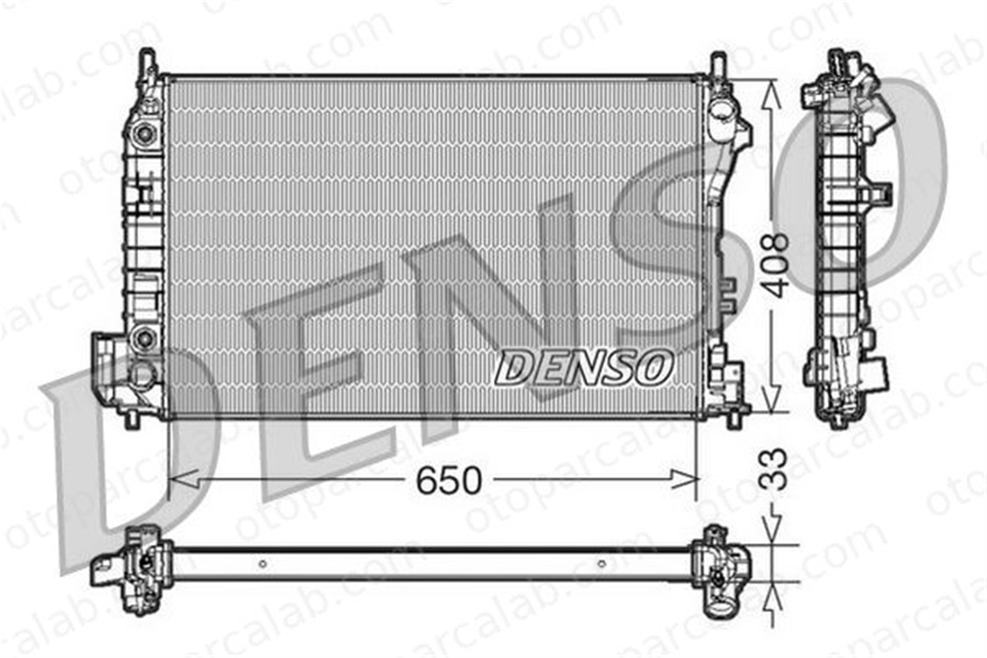 DENSO DRM20089 Su Radyatörü SAAB 9-3 9-3 Station wagon DRM20089 1300247