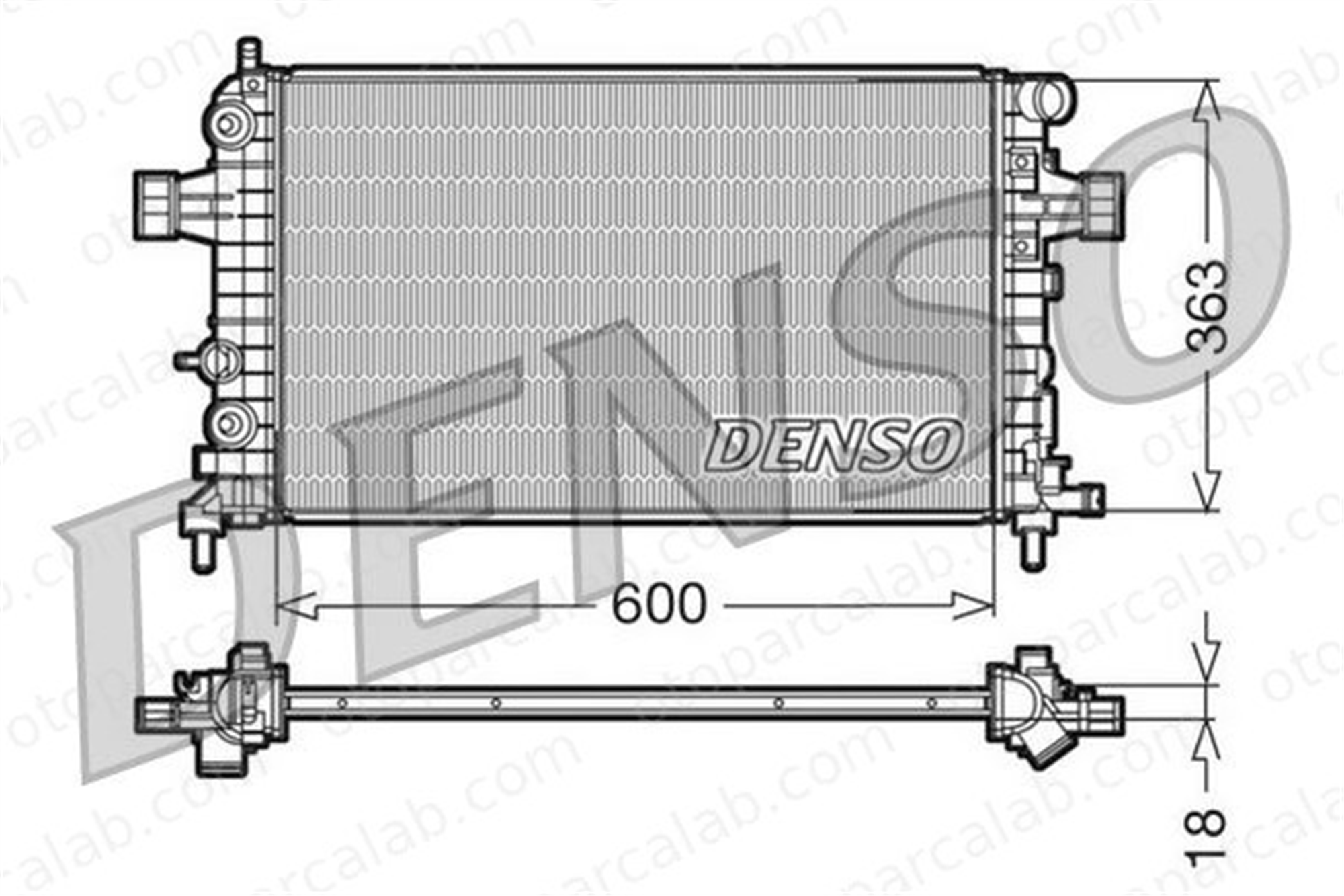 DENSO DRM20101 Su Radyatörü OPEL ASTRA H ASTRA H Station wagon 13145210 1300265