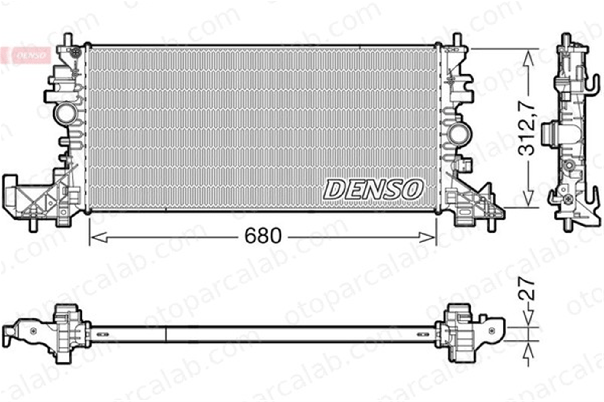 DENSO DRM20118 Su Radyatörü OPEL ASTRA K ASTRA K Sports Tourer DRM20118 13453906