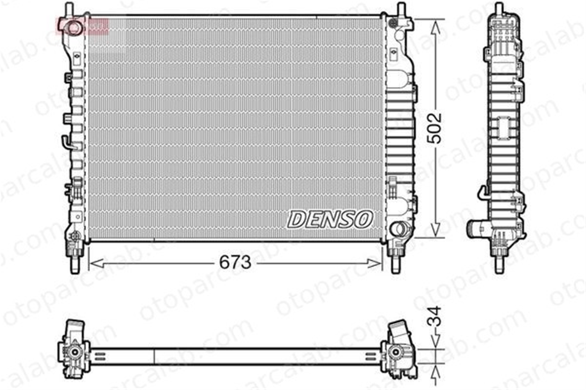 DENSO DRM20125 Su Radyatörü OPEL ANTARA A DRM20125 20982434