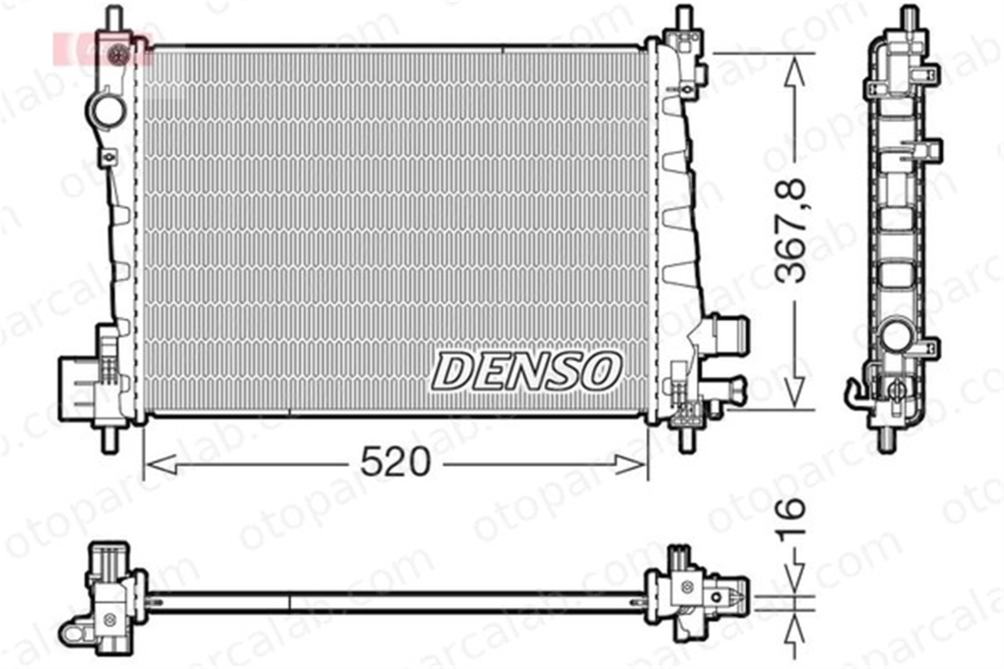 DENSO DRM20127 Su Radyatörü OPEL KARL DRM20127 1300375