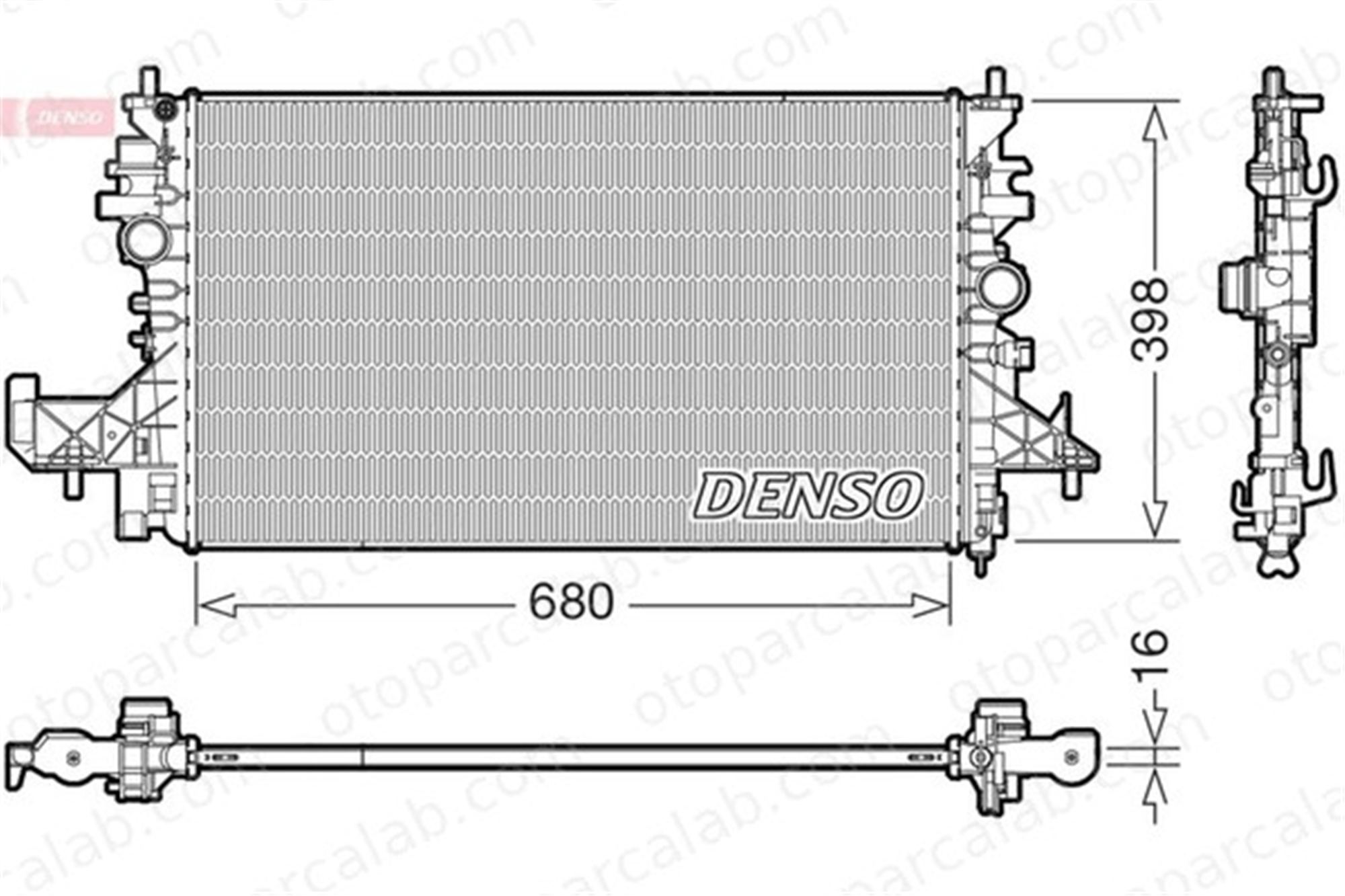 DENSO DRM20128 Su Radyatörü OPEL ASTRA K ASTRA K Sports Tourer DRM20128 13453905