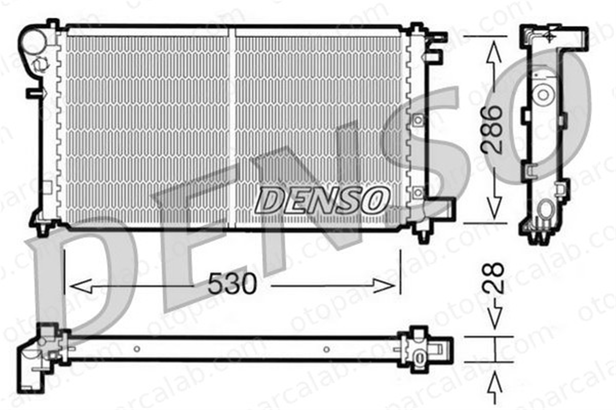 DENSO DRM21004 Su Radyatörü CITROËN SAXO PEUGEOT 106 I DRM21004 1301VT