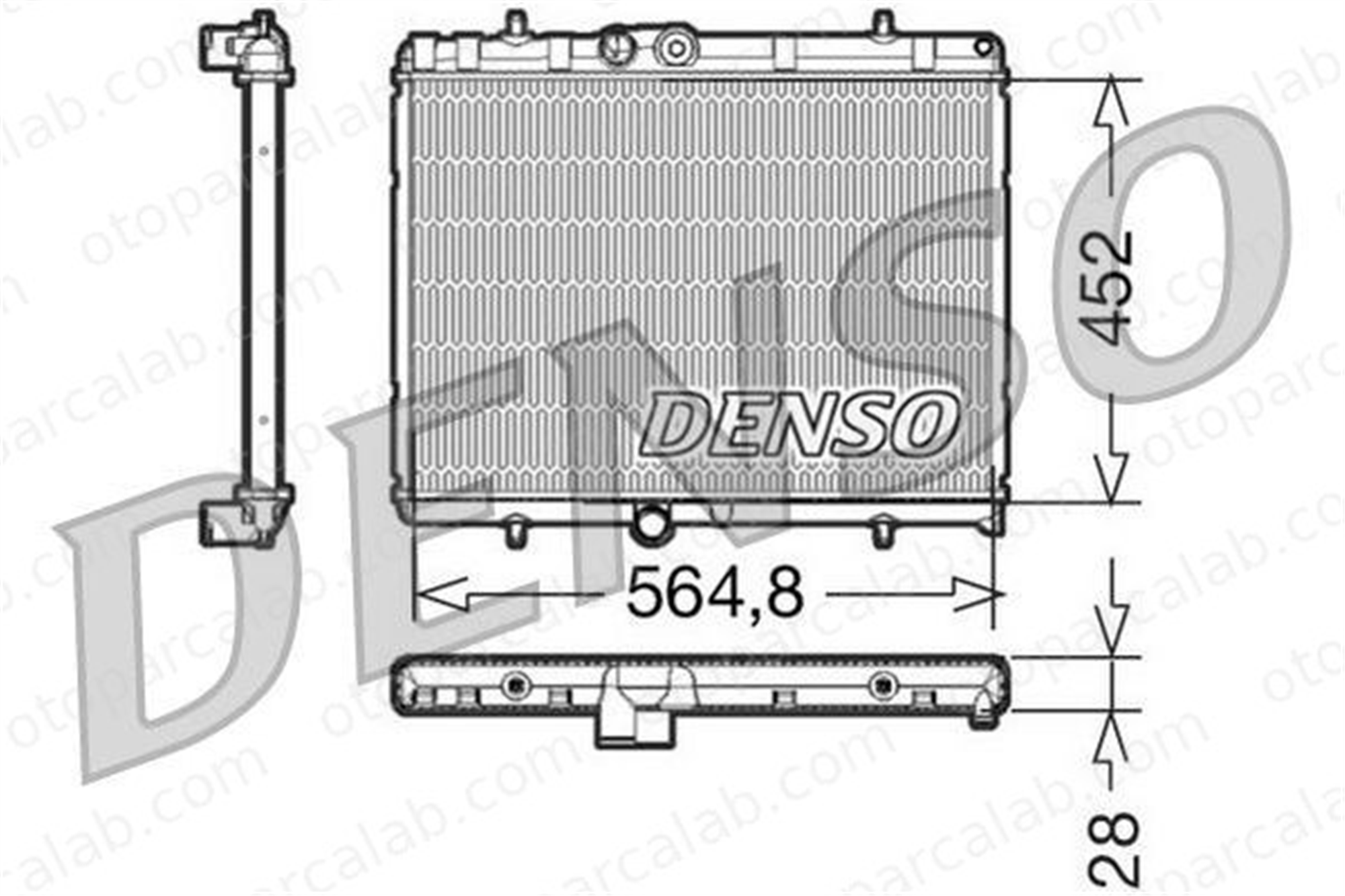 DENSO DRM21057 Su Radyatörü PEUGEOT 308 SW I 308 I 253102E800 1330F5