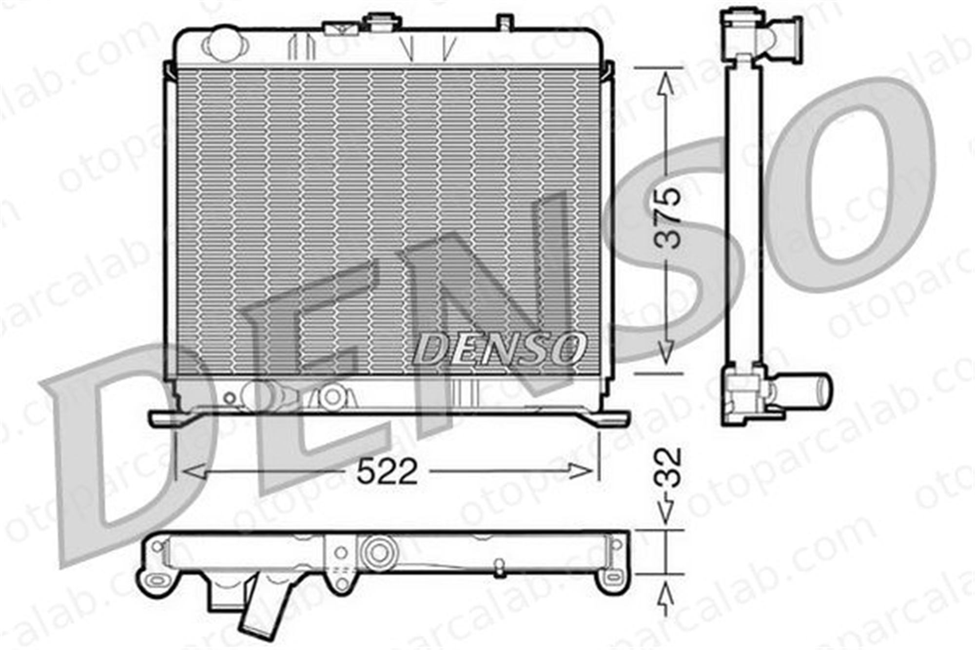 DENSO DRM21060 Su Radyatörü PEUGEOT 504 504 Break DRM21060 130019