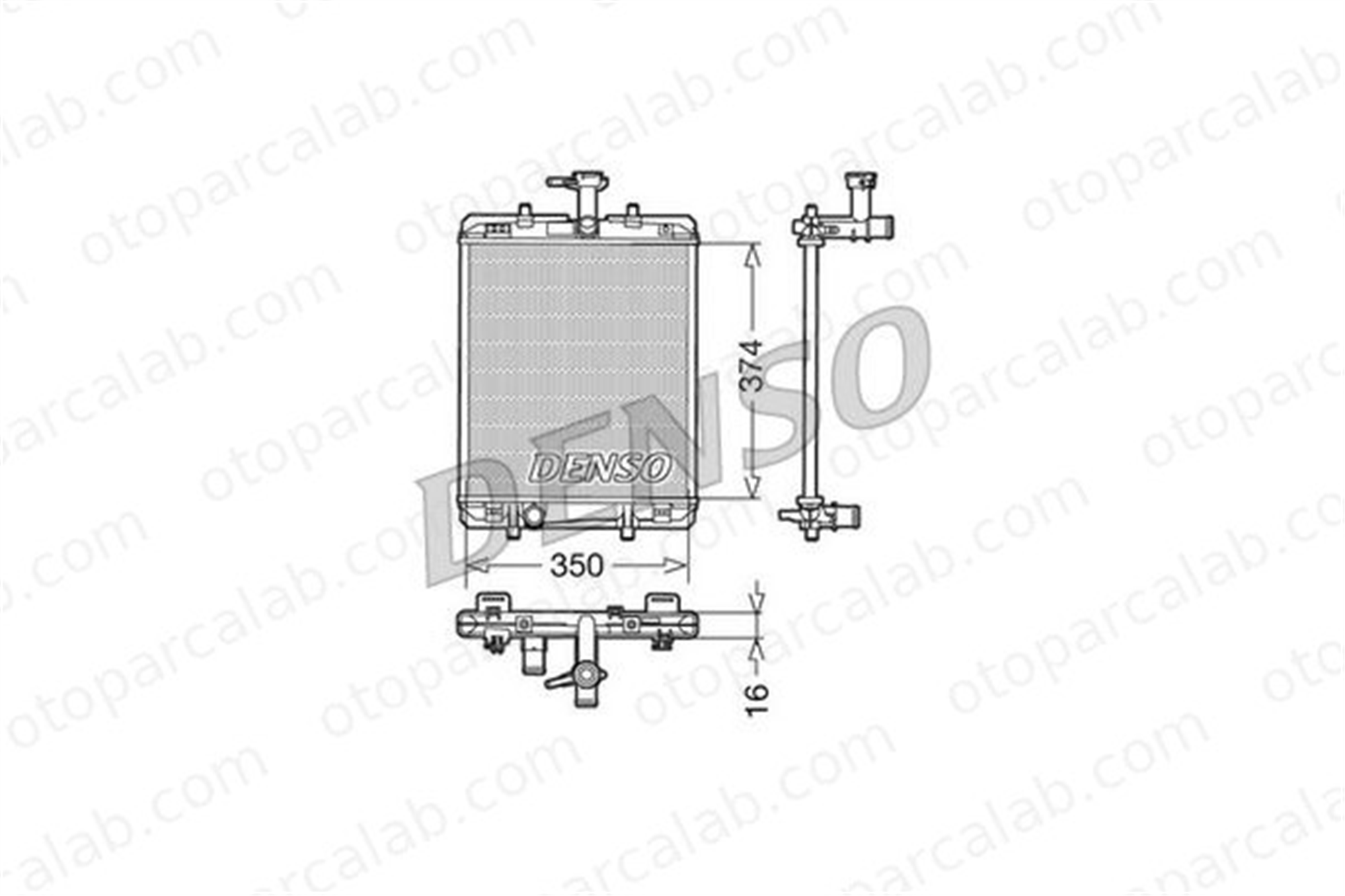 DENSO DRM21602 Su Radyatörü TOYOTA AYGO CITROËN C1 II DRM21602 1330P4