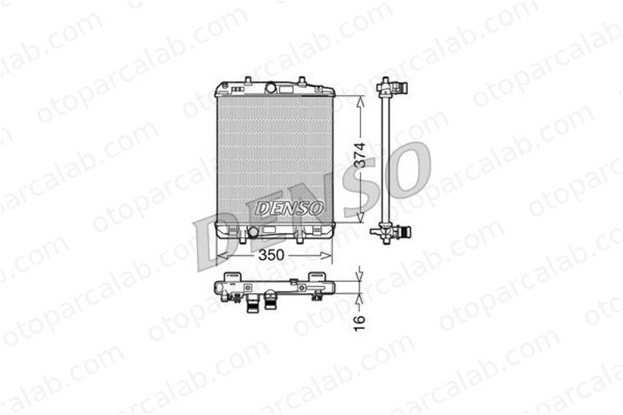 DENSO DRM21603 Su Radyatörü CITROËN C1 DRM21603 1330P3