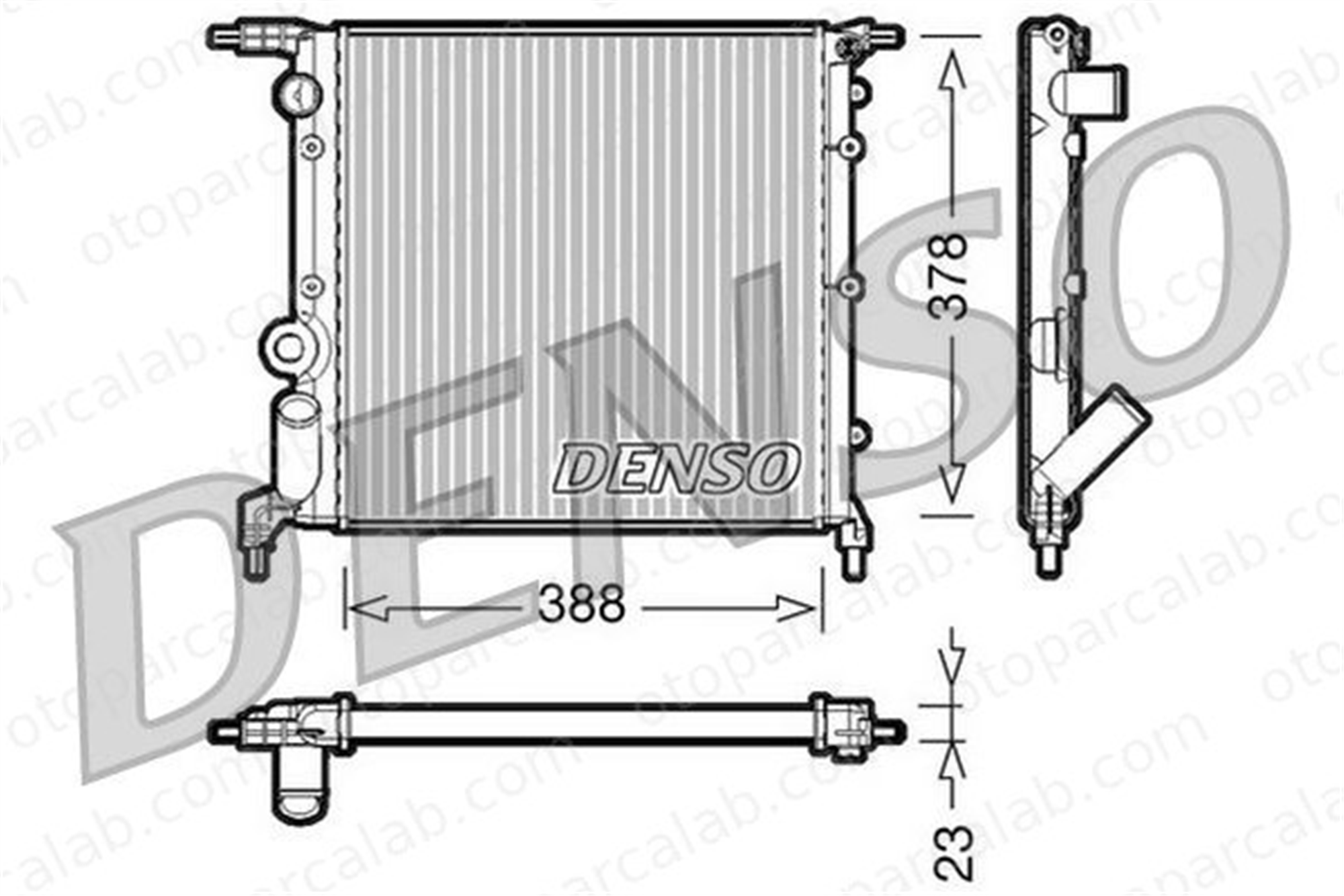 DENSO DRM23006 Su Radyatörü RENAULT CLIO I 19 II DRM23006 7701034770