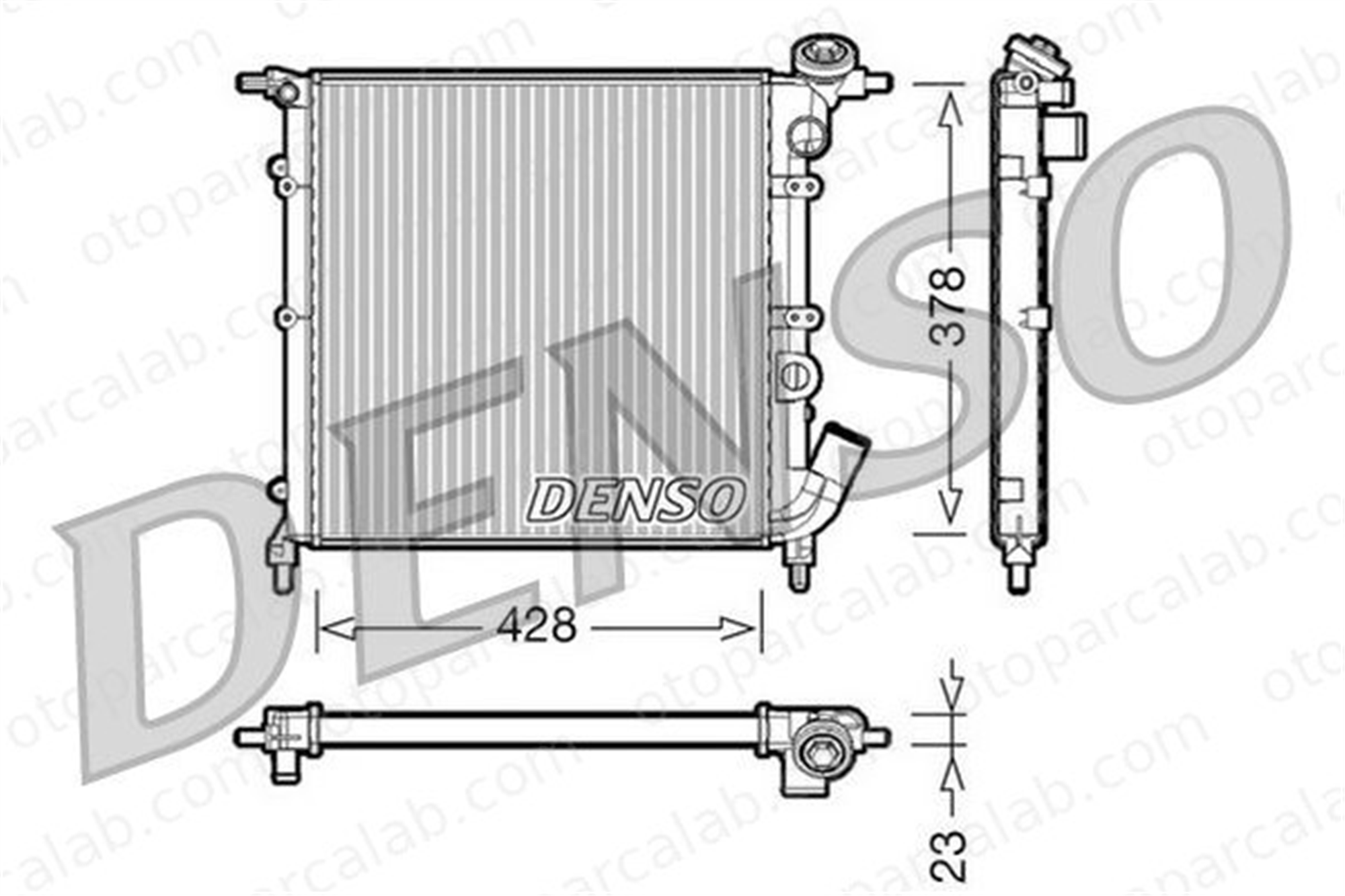 DENSO DRM23012 Su Radyatörü RENAULT 19 I 19 II DRM23012 7700810264