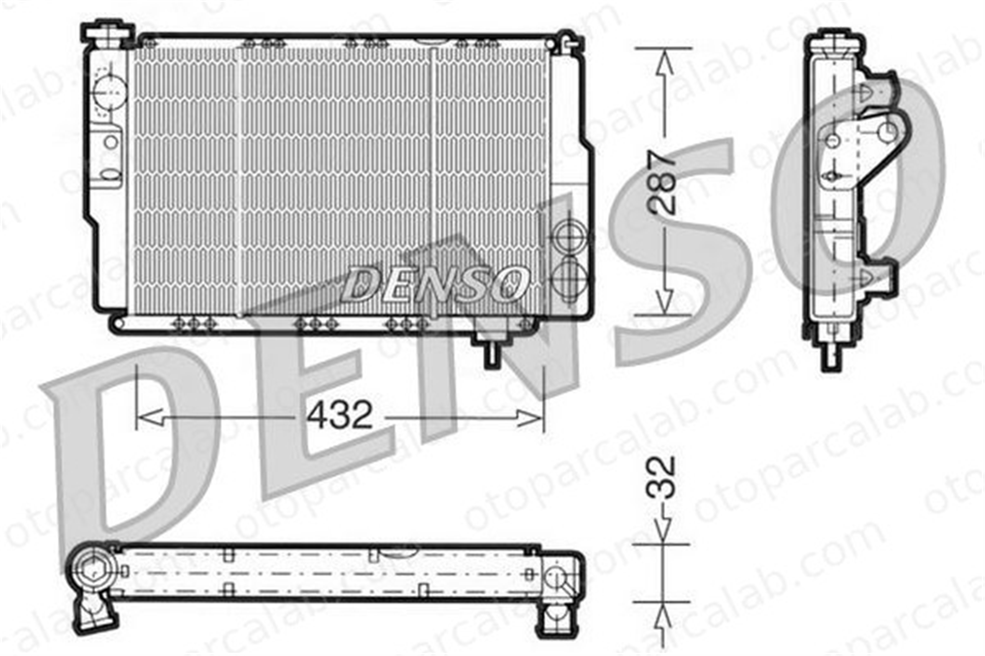 DENSO DRM23040 Su Radyatörü RENAULT 5 DRM23040 7700656045