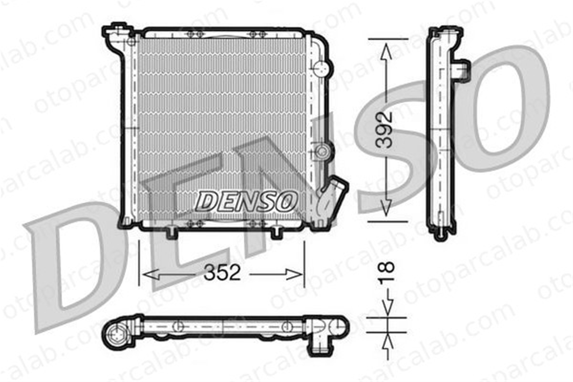 DENSO DRM23071 Su Radyatörü RENAULT 11 SUPER 5 DRM23071 7702159882