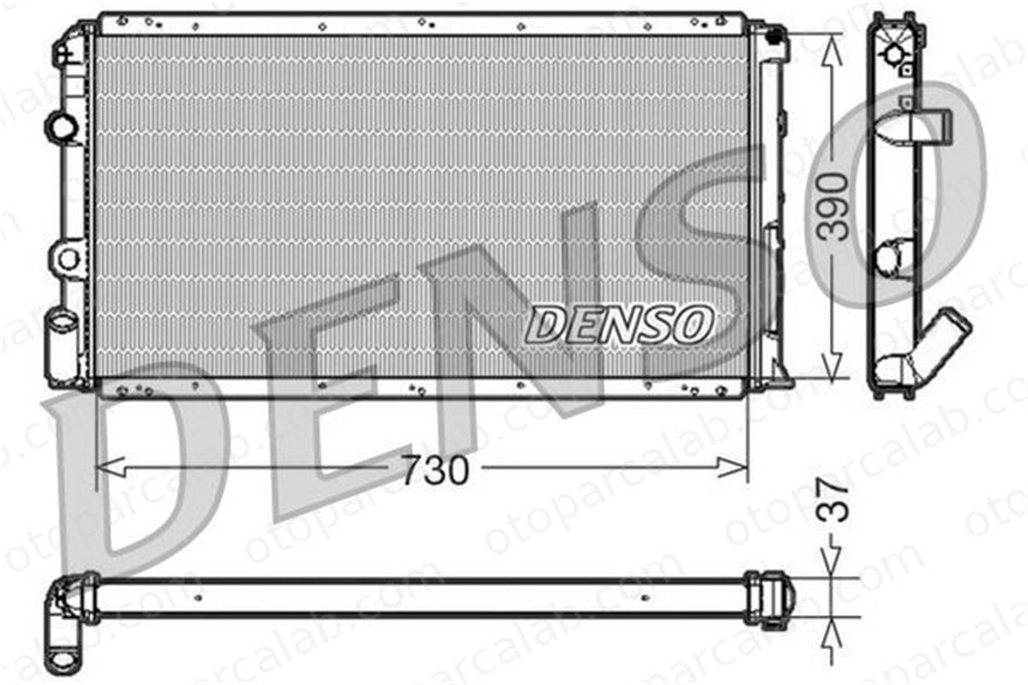 DENSO DRM23091 Su Radyatörü OPEL MOVANO A Minibüs/Otobüs MOVANO A Panelvan/Van DRM23091 9161437
