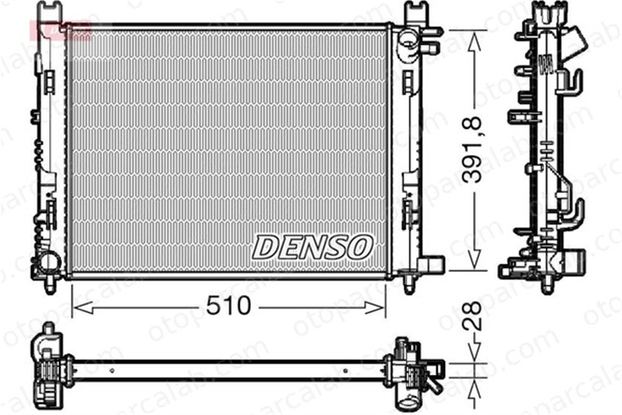 DENSO DRM23109 Su Radyatörü DACIA DUSTER DOKKER Express Kasa/büyük limuzin DRM23109 214100078R