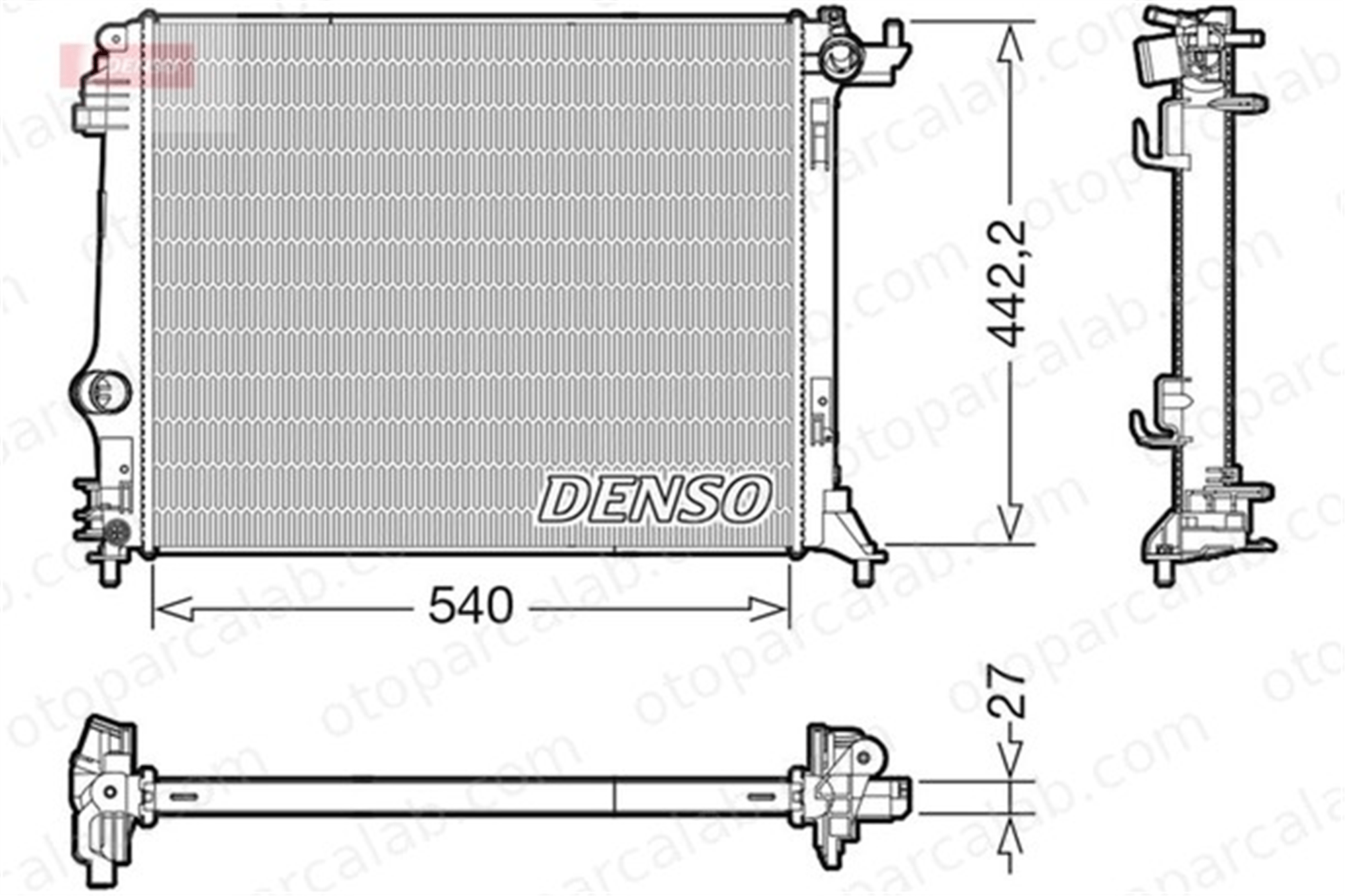 DENSO DRM23115 Su Radyatörü RENAULT MEGANE IV Grandtour MEGANE IV Hatchback DRM23115 214108607R