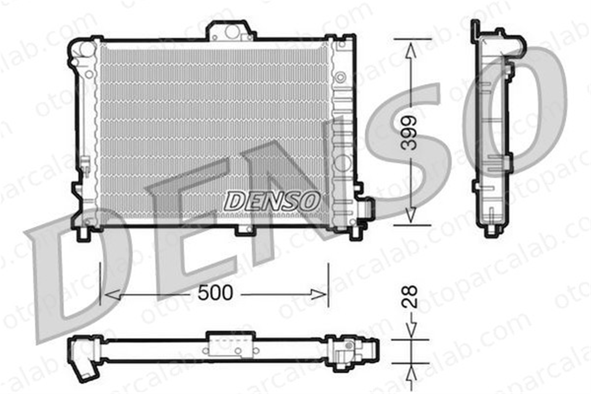 DENSO DRM25005 Su Radyatörü SAAB 9000 Hatchback 9000 DRM25005 9382649