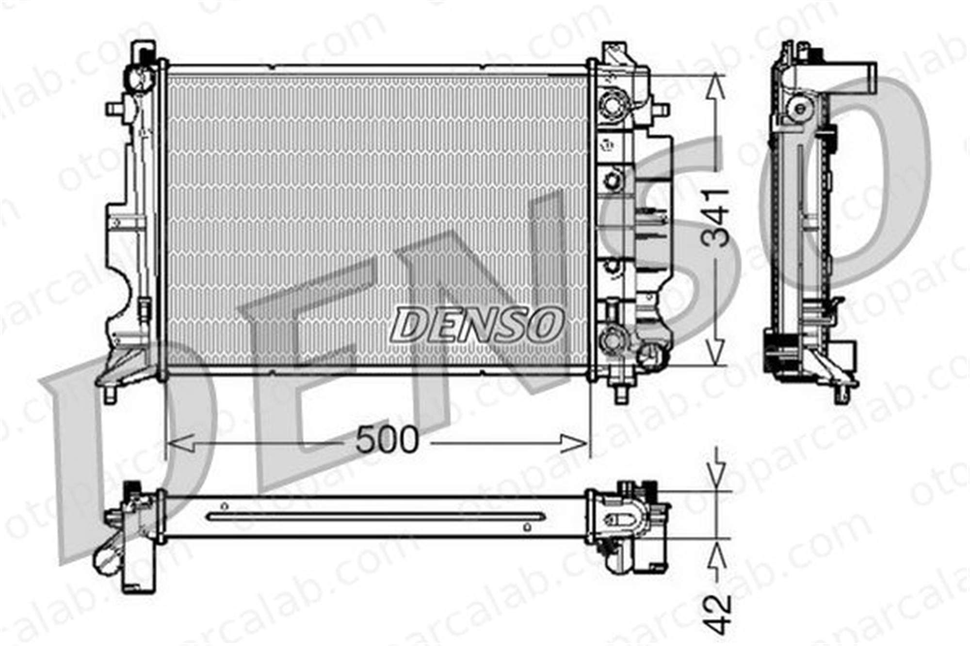 DENSO DRM25012 Su Radyatörü SAAB 9-3 9-3 Cabriolet DRM25012 4257794