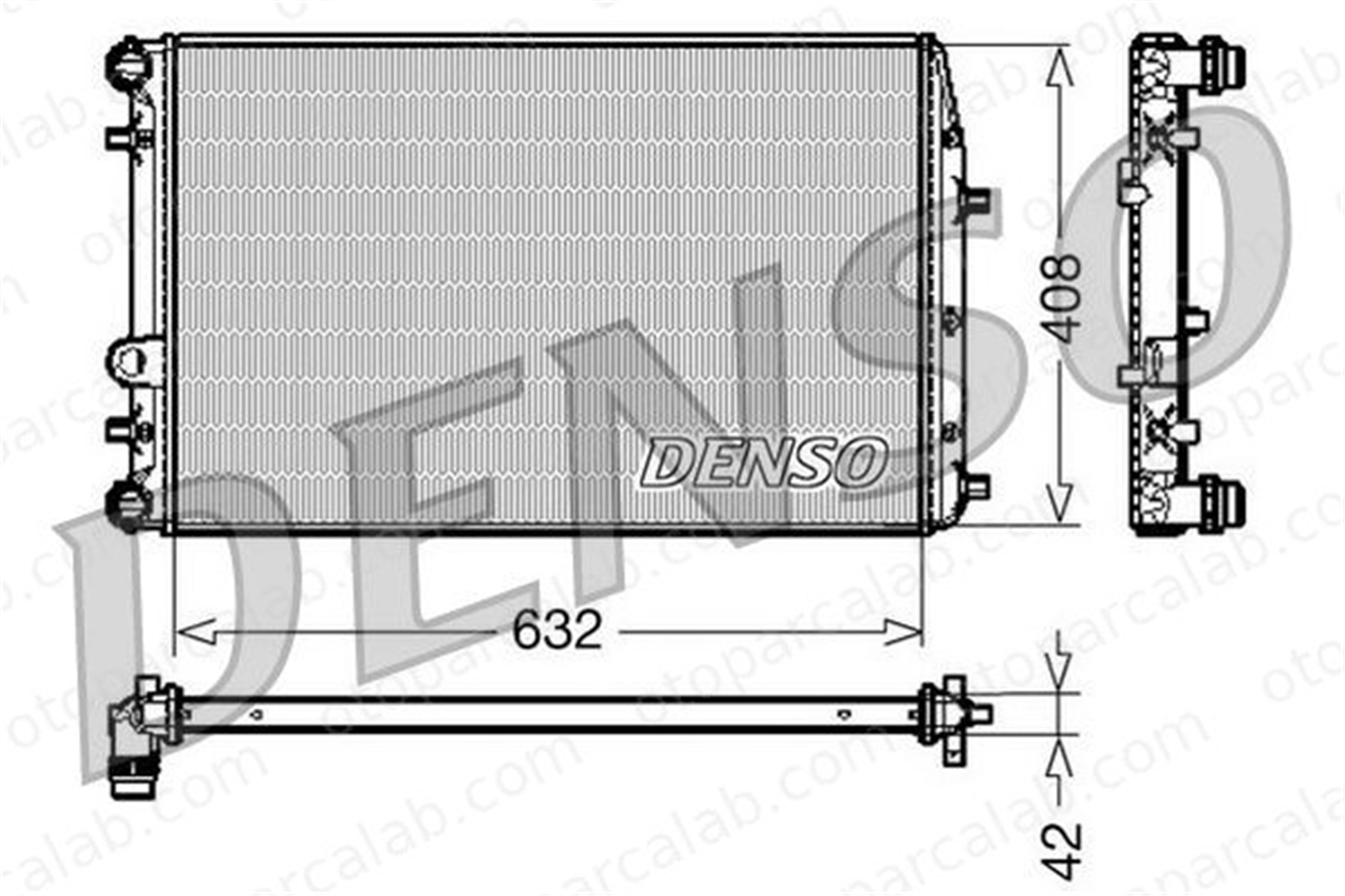 DENSO DRM26011 Su Radyatörü VW POLO SEAT IBIZA III DRM26011 6LL121253
