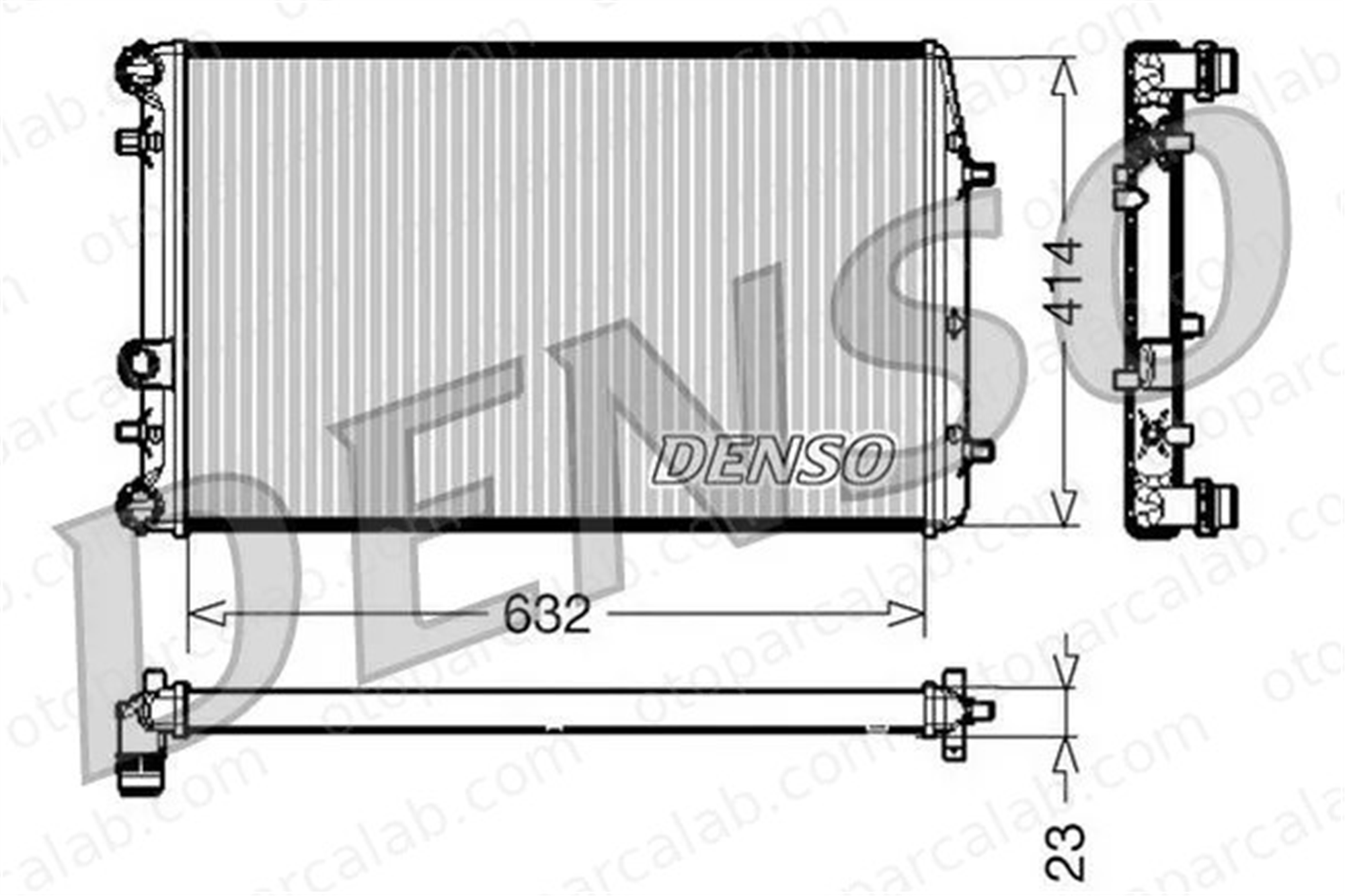 DENSO DRM27005 Su Radyatörü VW POLO SEAT IBIZA III 6Q0121253R 6Q0121253L