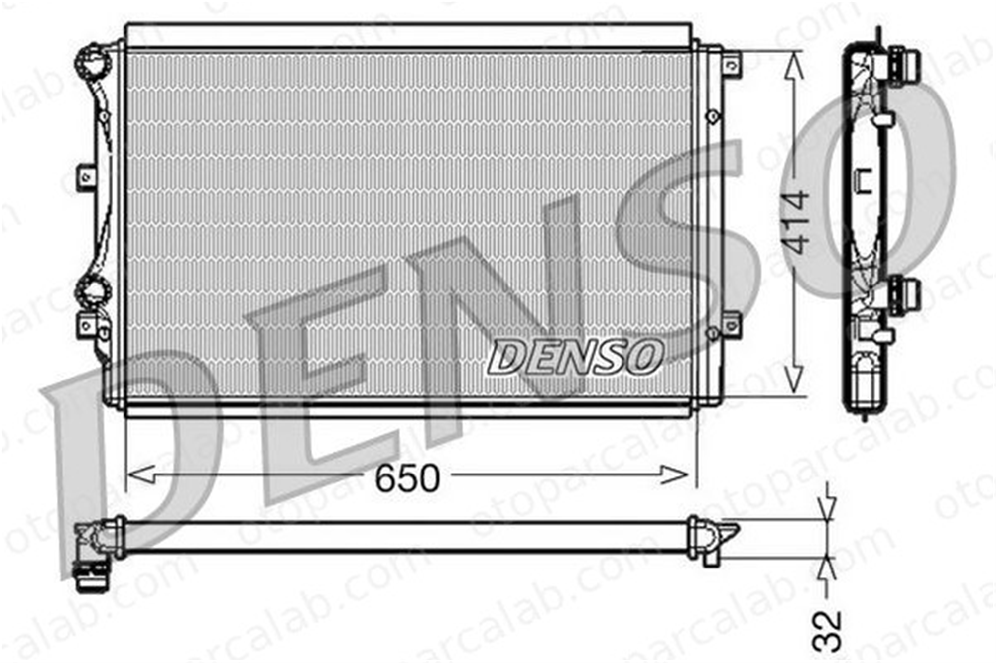 DENSO DRM32015 Su Radyatörü VW TOURAN GOLF PLUS V DRM32015 1K0121251AT