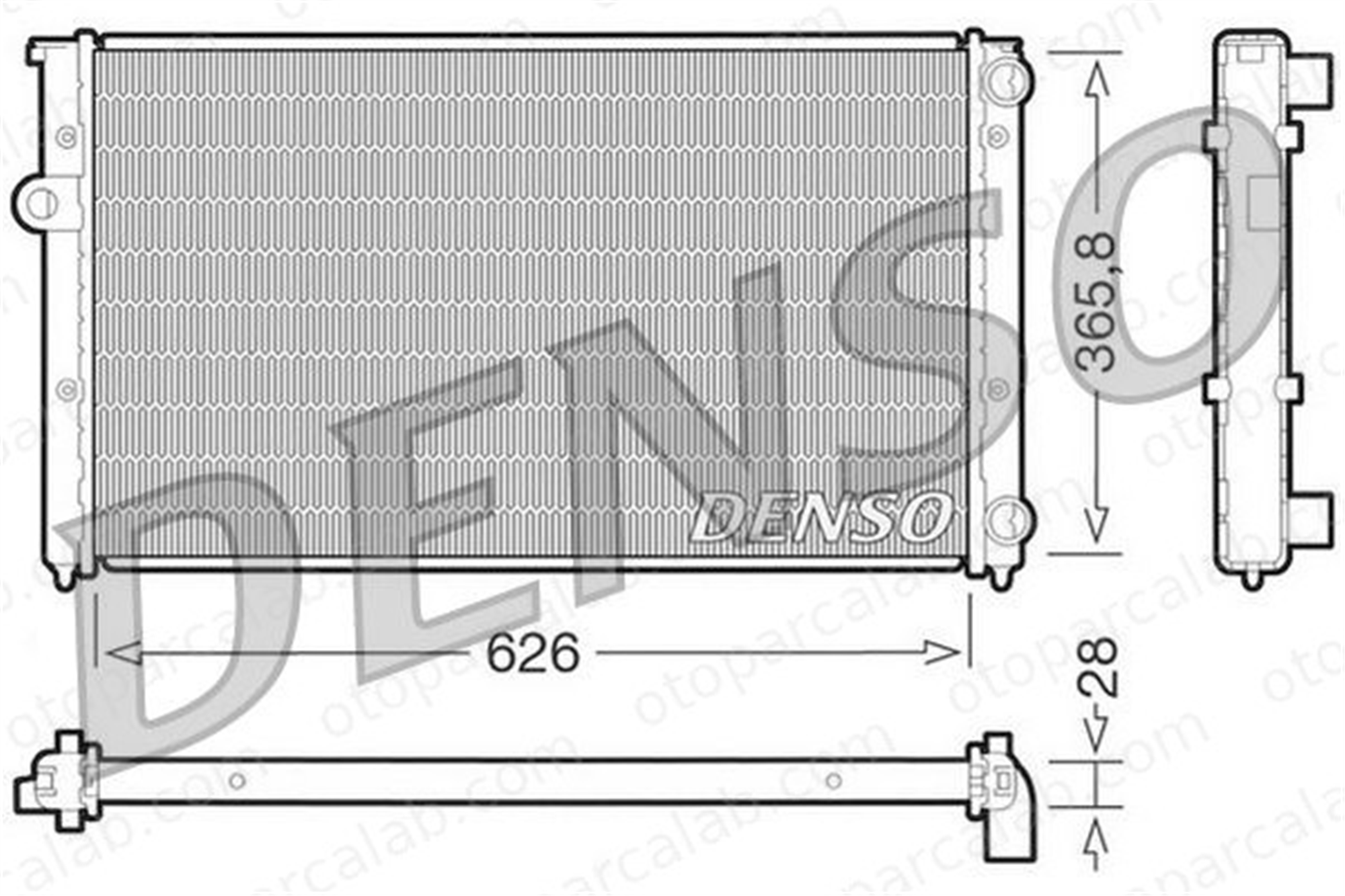 DENSO DRM32027 Su Radyatörü VW GOLF III GOLF III Variant DRM32027 1H0121253AE