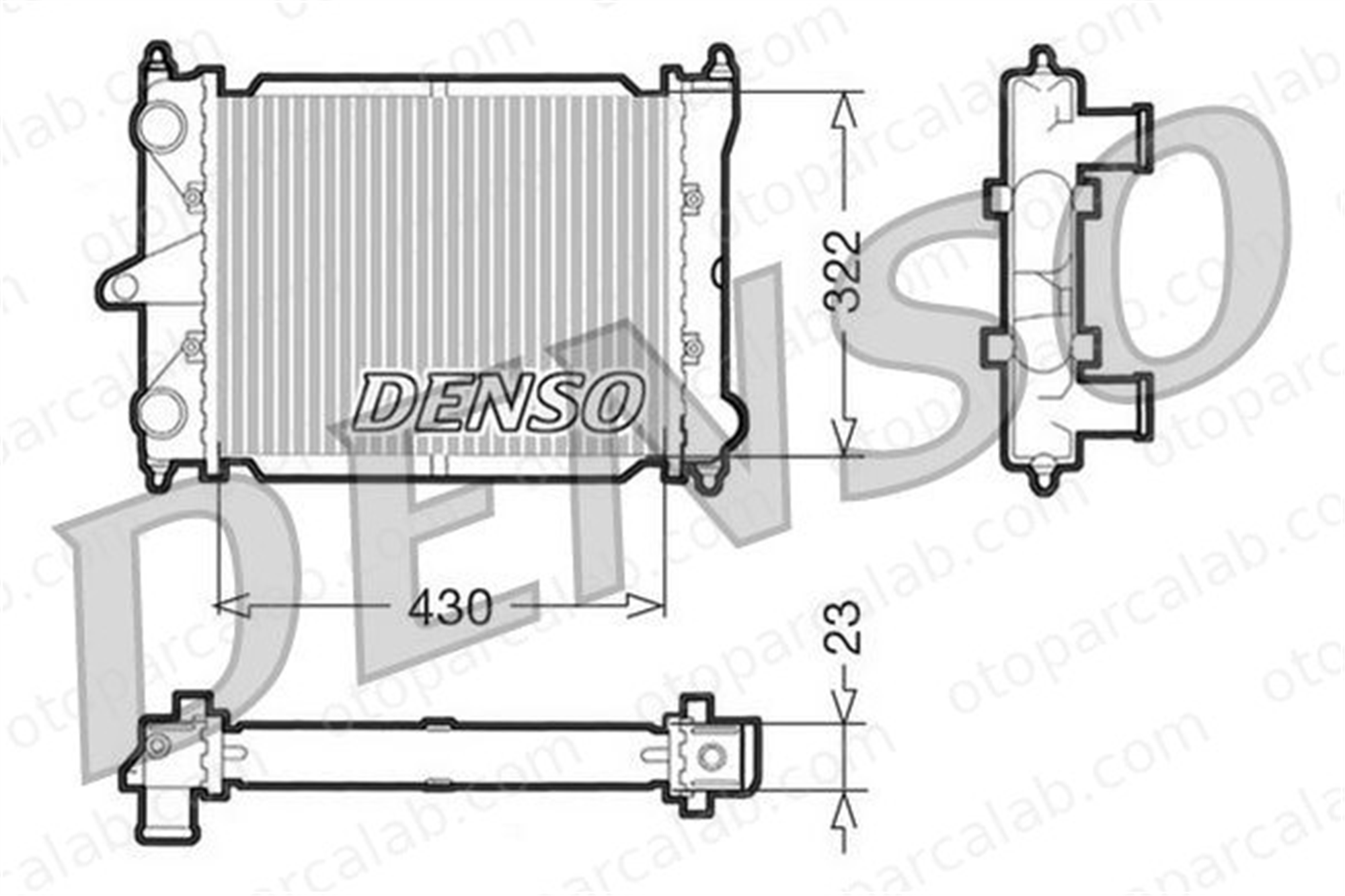 DENSO DRM32033 Su Radyatörü VW POLO Coupe POLO II DRM32033 867121253AB