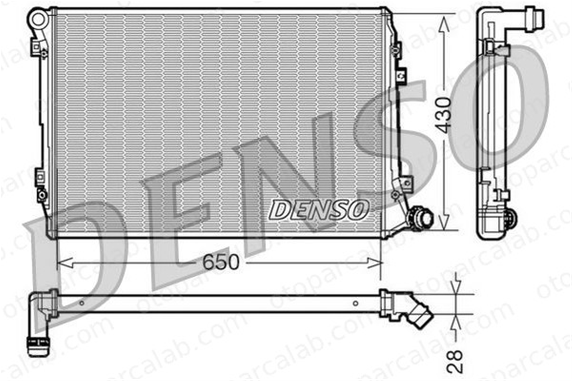 DENSO DRM32037 Su Radyatörü SEAT ALTEA ALTEA XL DRM32037 1K0121251AL