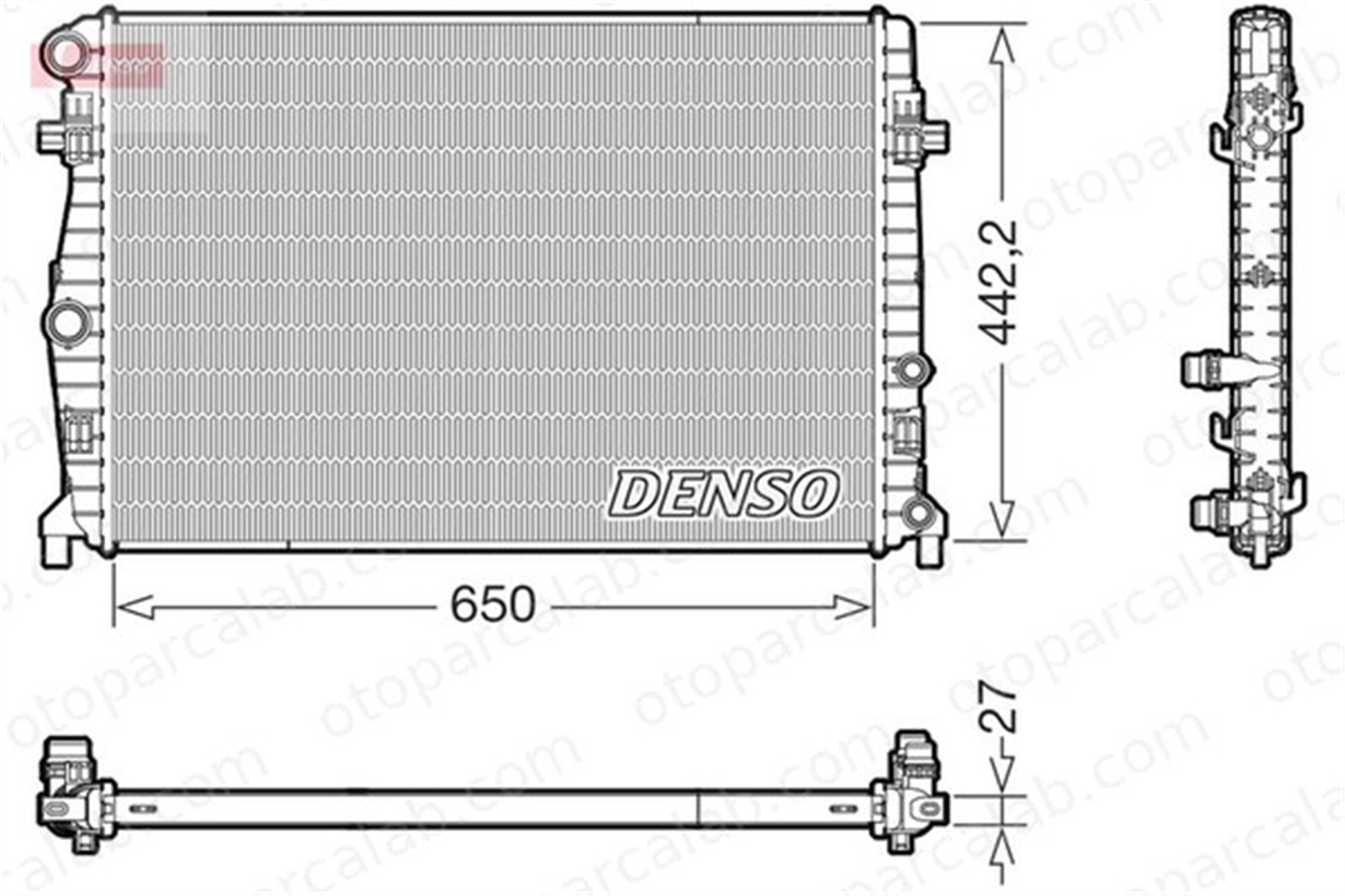 DENSO DRM32058 Su Radyatörü SEAT IBIZA V ARONA DRM32058 2Q0121253A