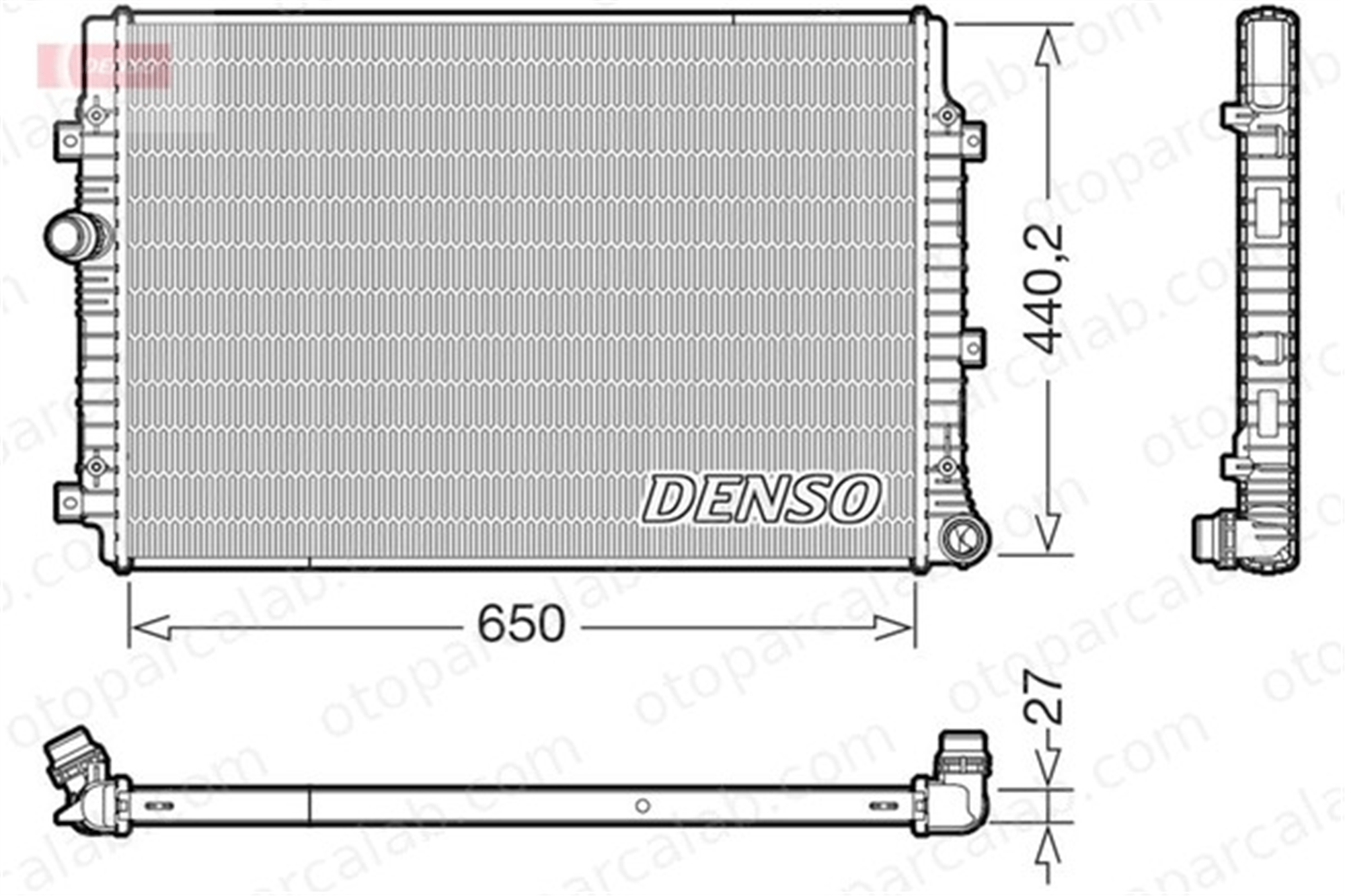 DENSO DRM32059 Su Radyatörü VW BEETLE BEETLE Cabrio DRM32059 5C0121251H