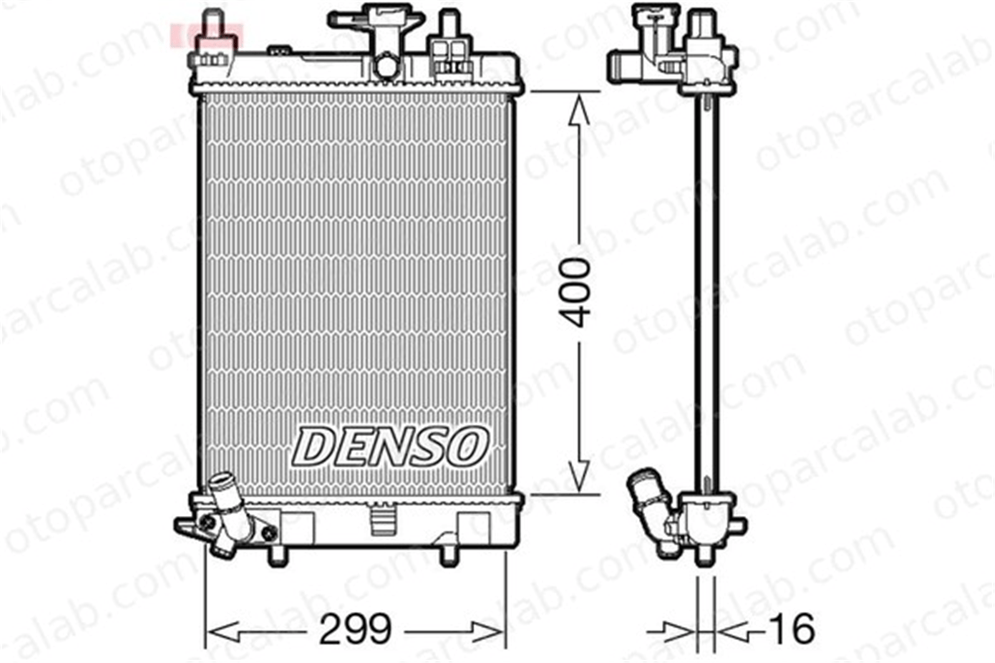 DENSO DRM35003 Su Radyatörü DAIHATSU CUORE VII DRM35003 16400B2190