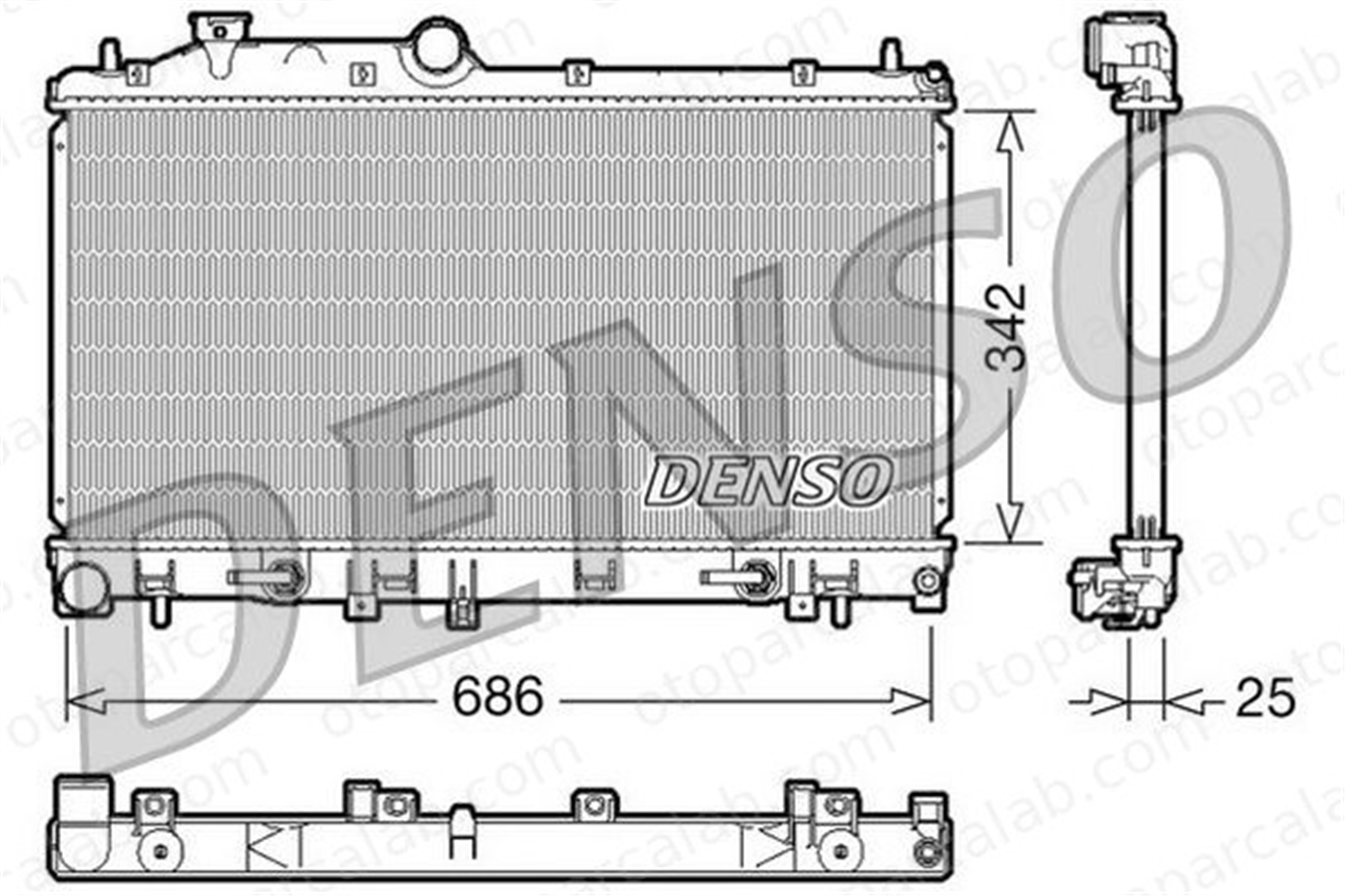 DENSO DRM36005 Su Radyatörü SUBARU FORESTER DRM36005 45119SC020